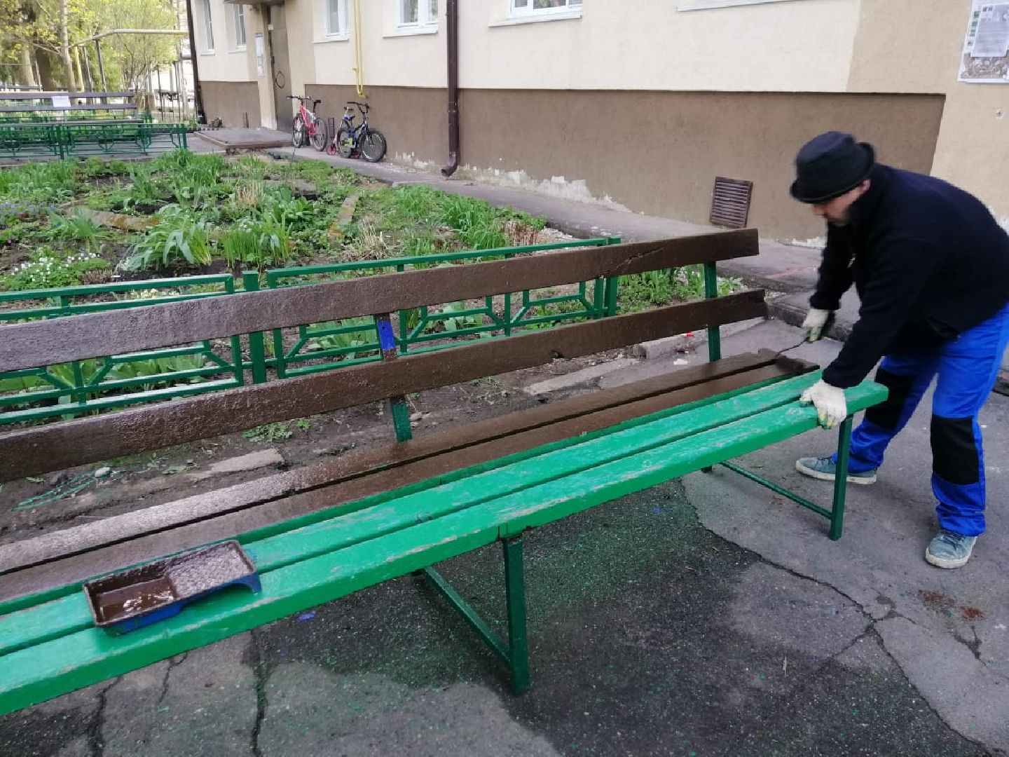 городской округ восход, жкх, благоустройство, покраска лавочек,