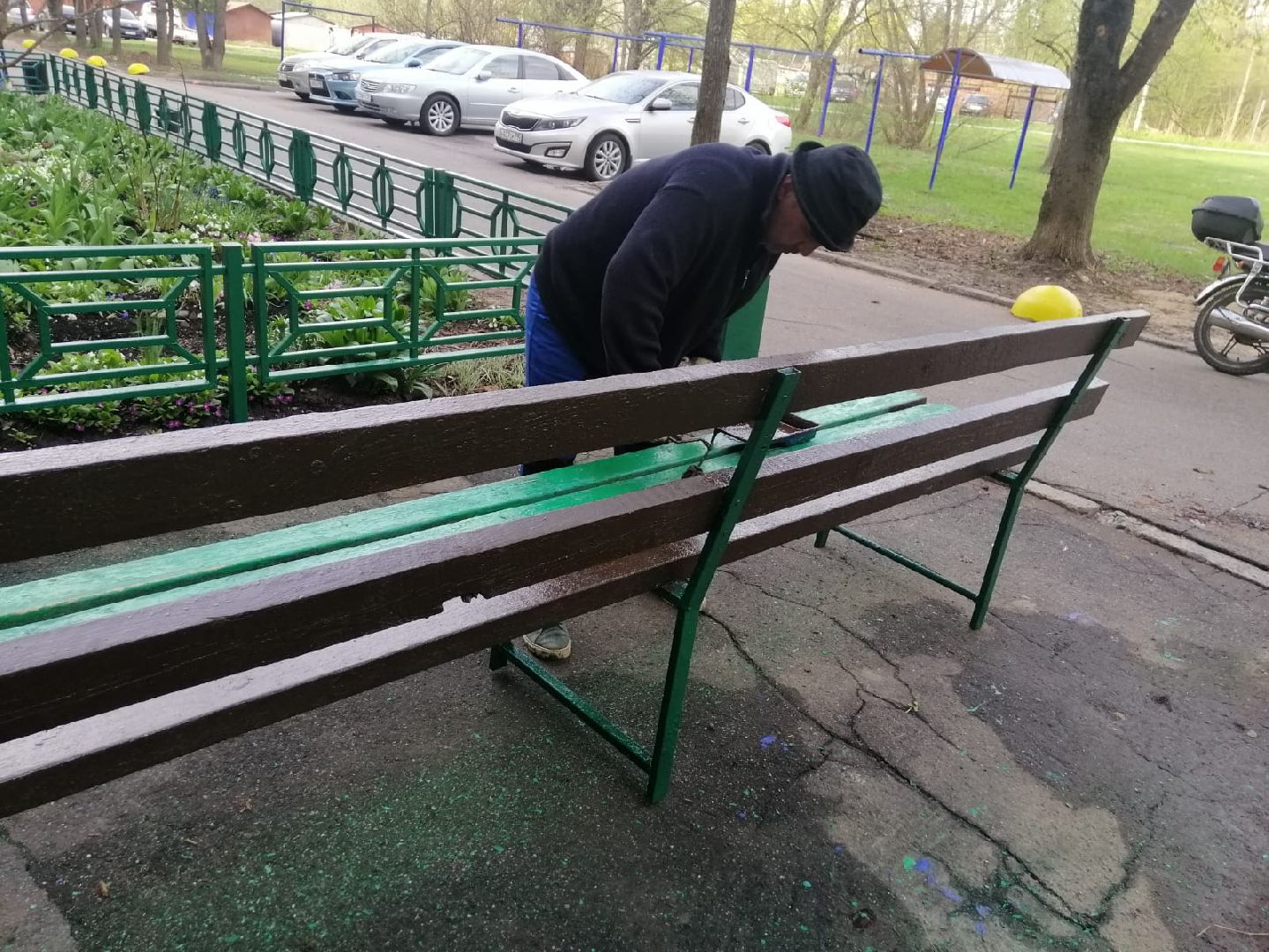 городской округ восход, жкх, благоустройство, покраска лавочек,