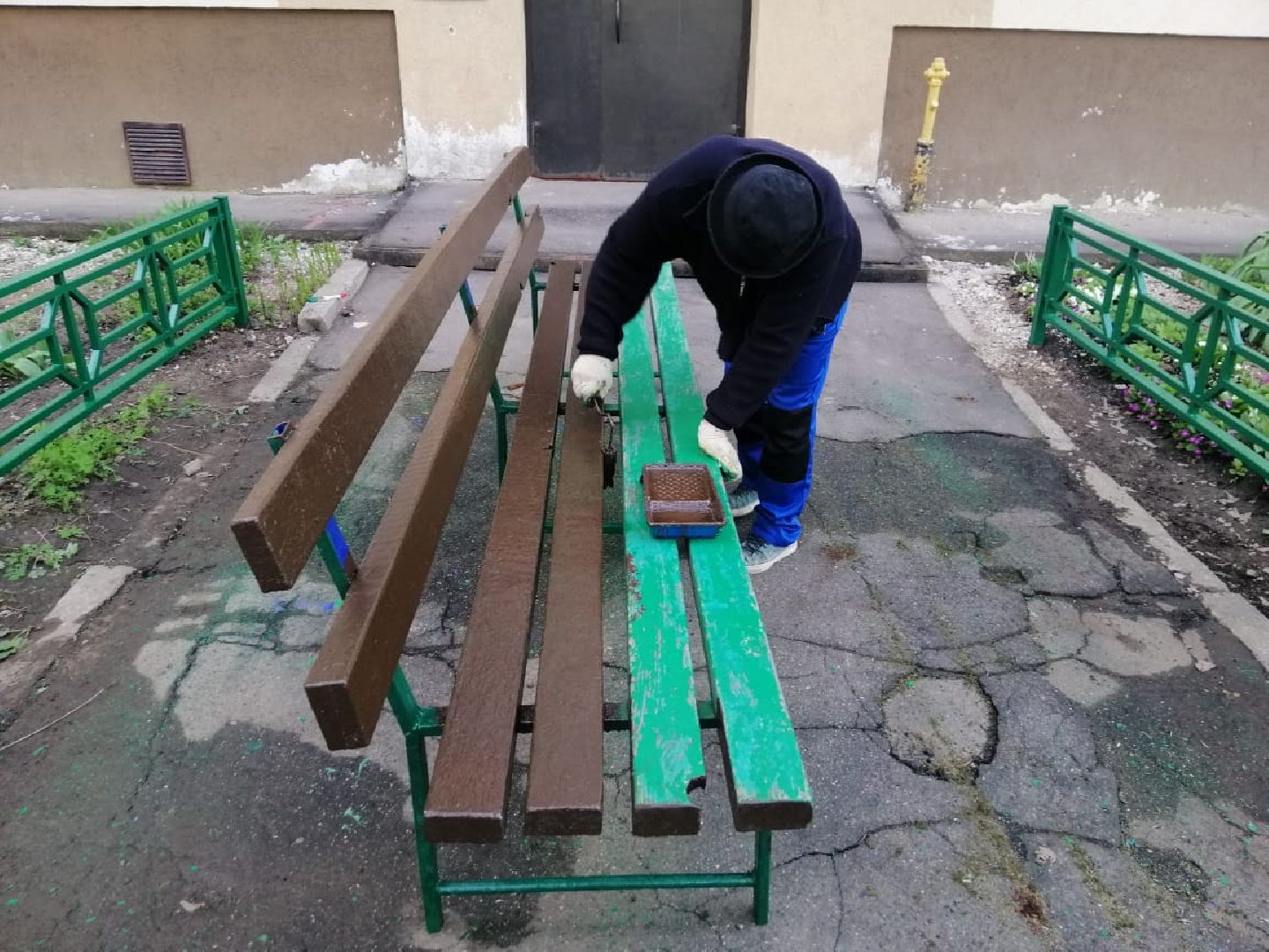 городской округ восход, жкх, благоустройство, покраска лавочек,