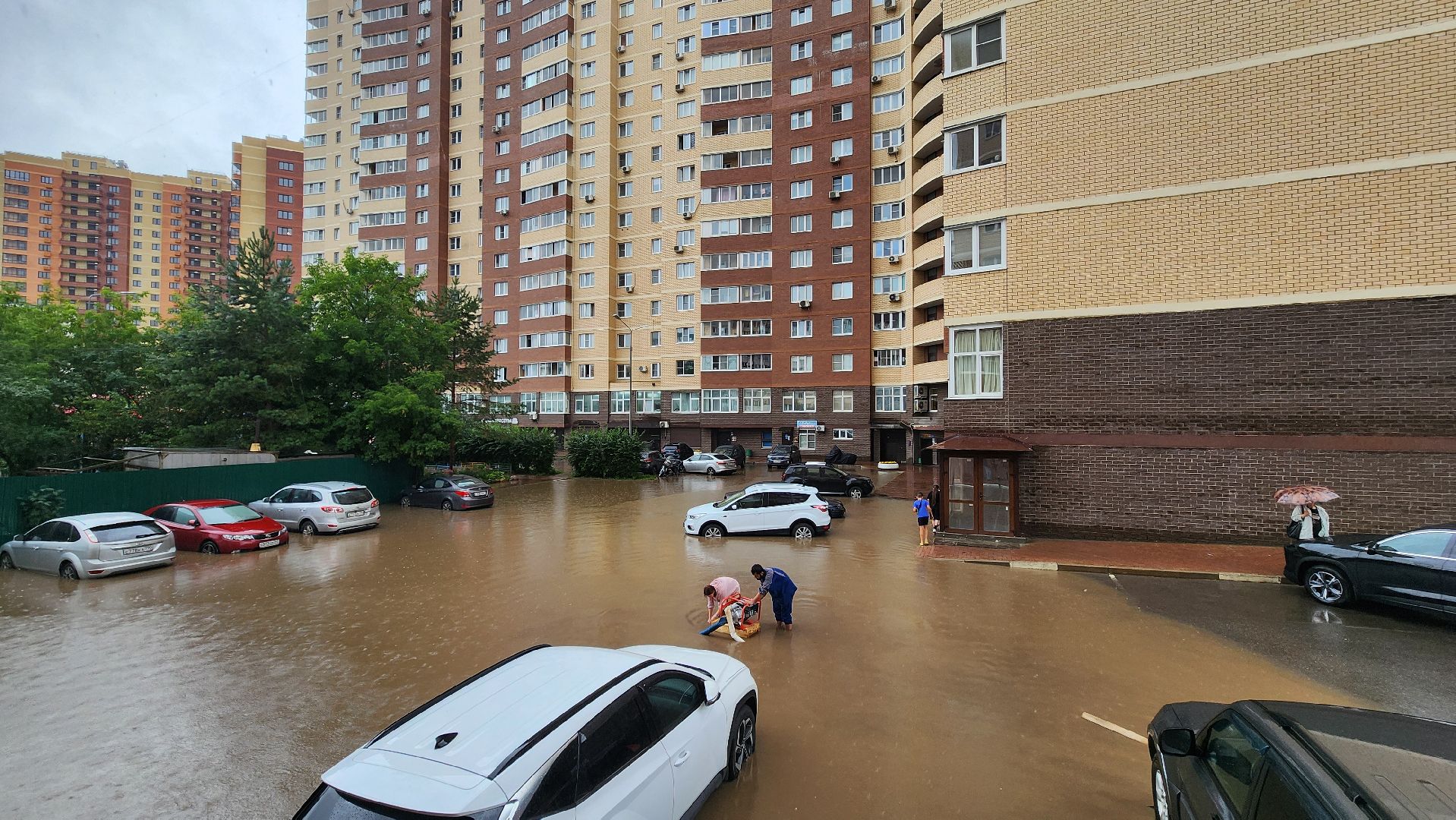 солнечногорск, улица баранова, ливень, жкх, тропический дождь,