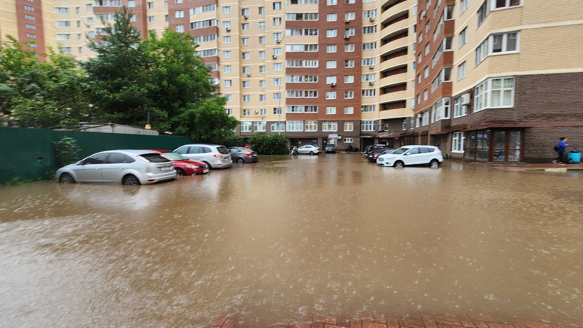 солнечногорск, улица баранова, ливень, жкх, тропический дождь,