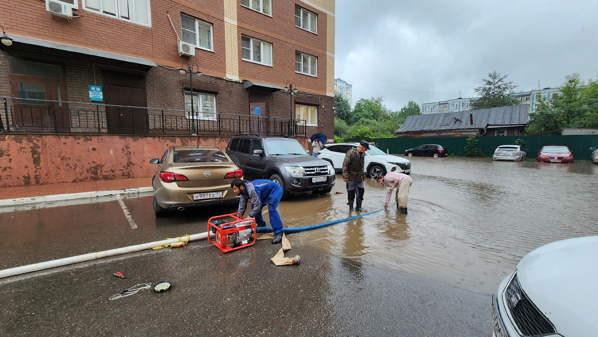 солнечногорск, улица баранова, ливень, жкх, тропический дождь,