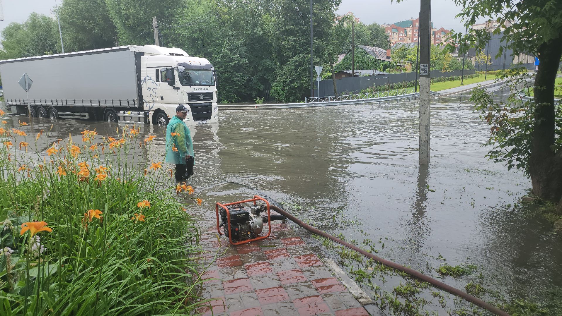 долгопрудный, аномальный ливень, помпа, мбу благоустройство,