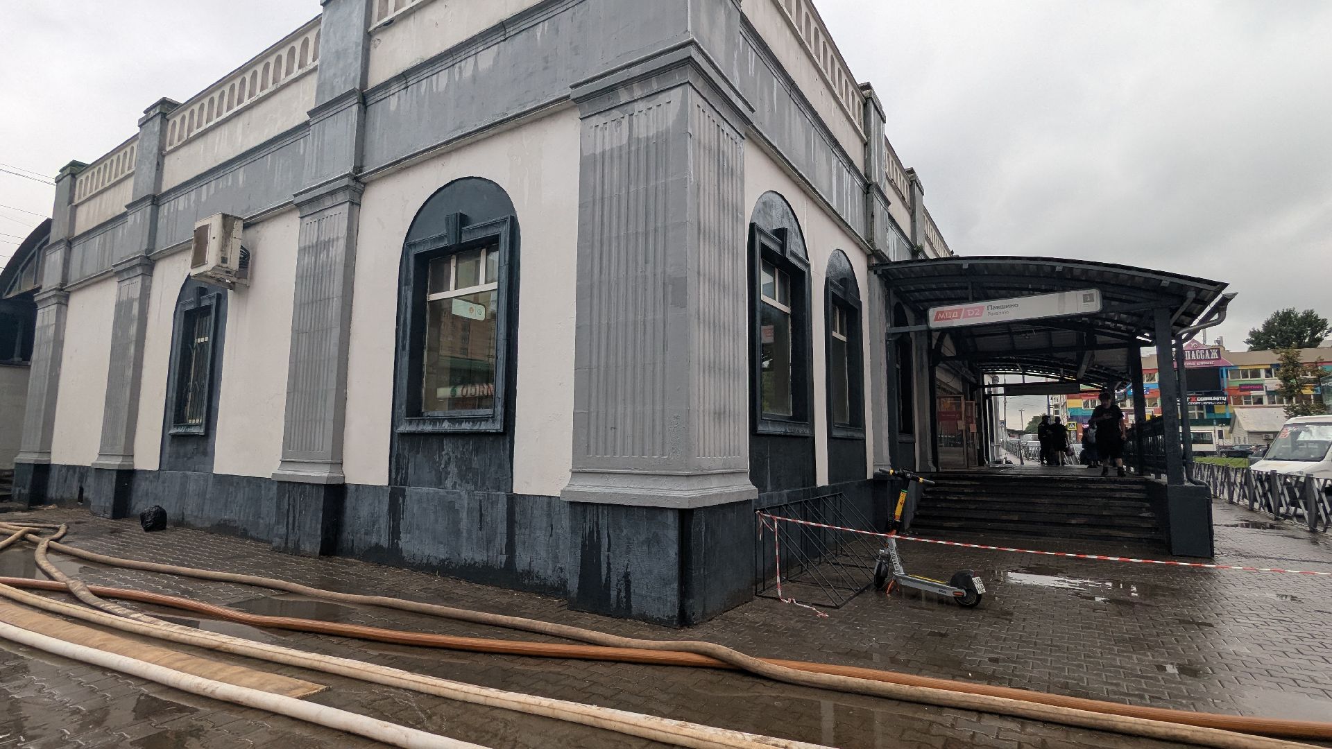 чп, красногорск, павшино, подземный пешеходный переход, мцд павшино, наводнение,