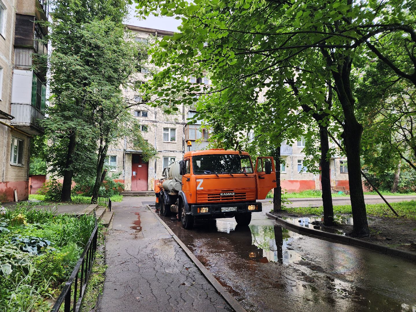 чп, подтопление, подтопление территории, мытищи,