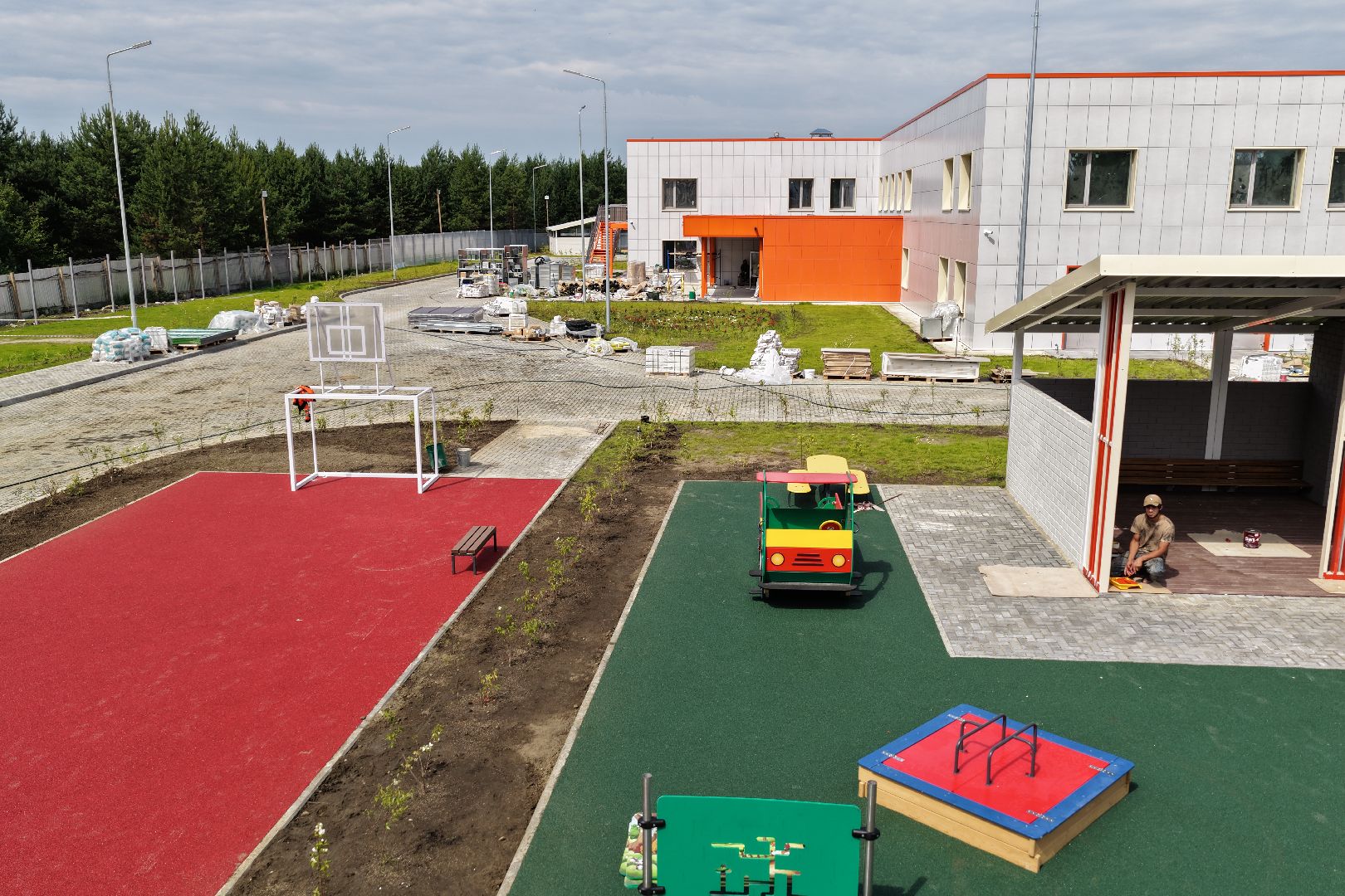 видео с коптера, новый детский сад на улице молодежной, детский сад раменский,