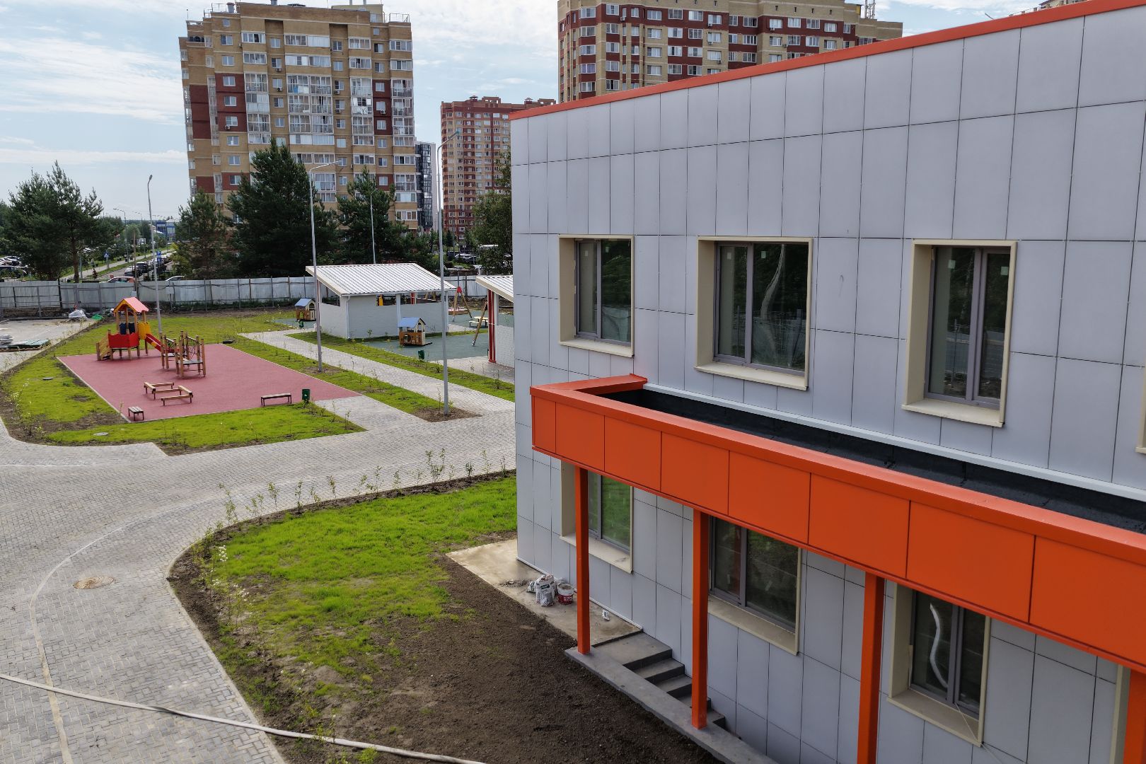 видео с коптера, новый детский сад на улице молодежной, детский сад раменский,