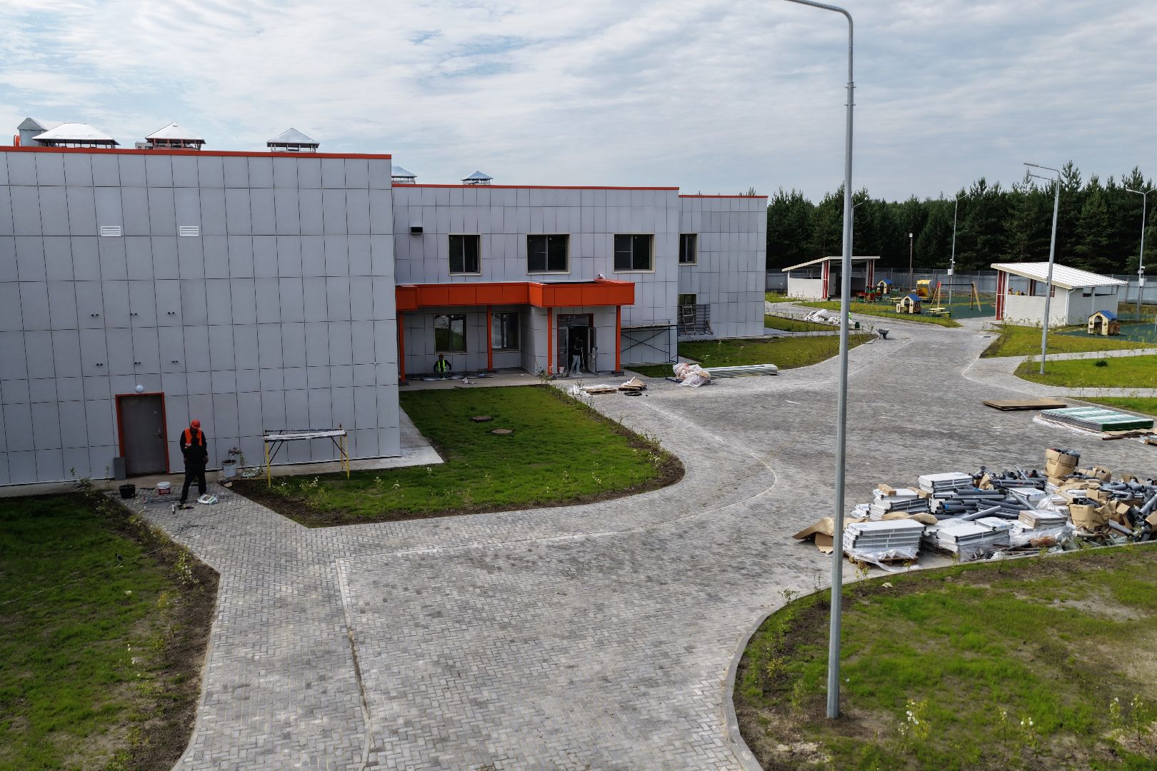 видео с коптера, новый детский сад на улице молодежной, детский сад раменский,