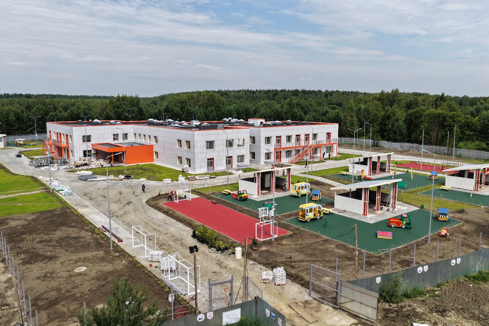 видео с коптера, новый детский сад на улице молодежной, детский сад раменский,