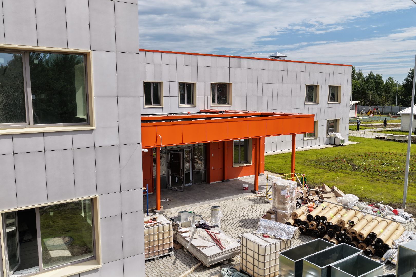 видео с коптера, новый детский сад на улице молодежной, детский сад раменский,