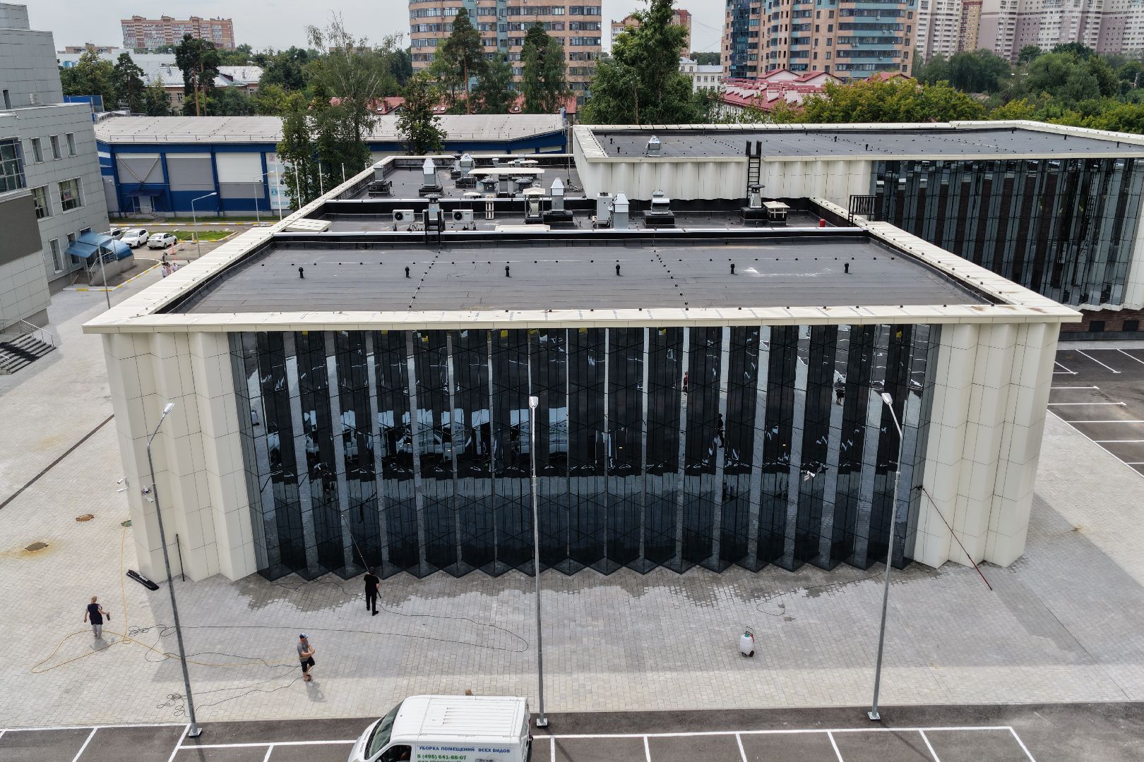 видео с коптера, новый фок в раменском, бадминтонный центр, бассейн в раменском,