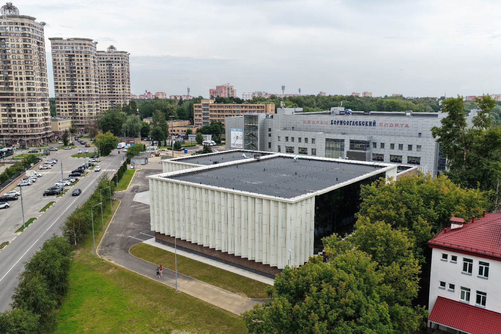видео с коптера, новый фок в раменском, бадминтонный центр, бассейн в раменском,