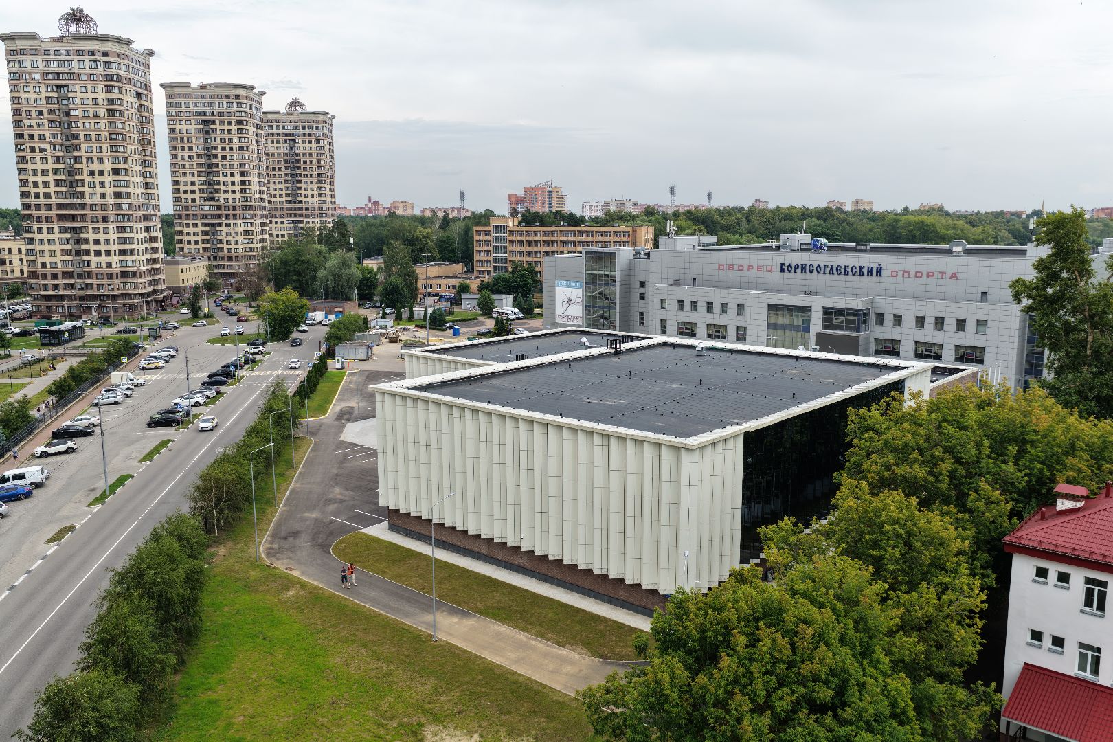 видео с коптера, новый фок в раменском, бадминтонный центр, бассейн в раменском,