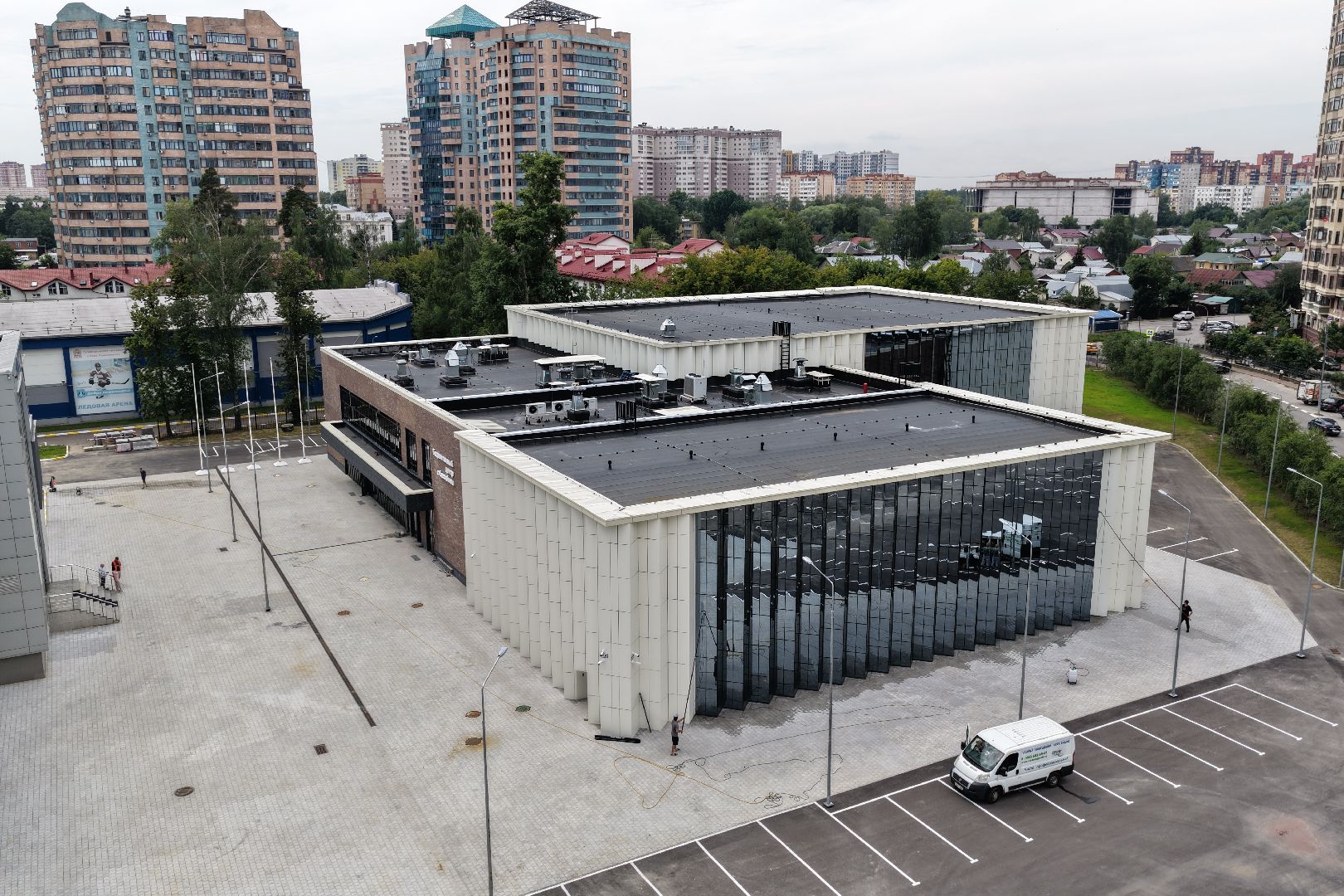 видео с коптера, новый фок в раменском, бадминтонный центр, бассейн в раменском,