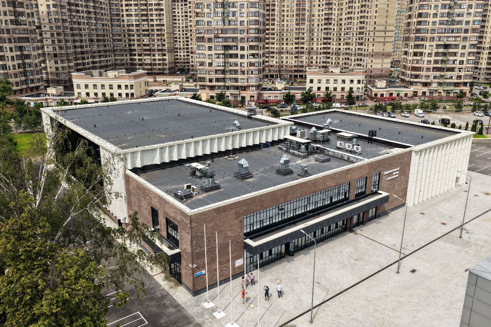 видео с коптера, новый фок в раменском, бадминтонный центр, бассейн в раменском,