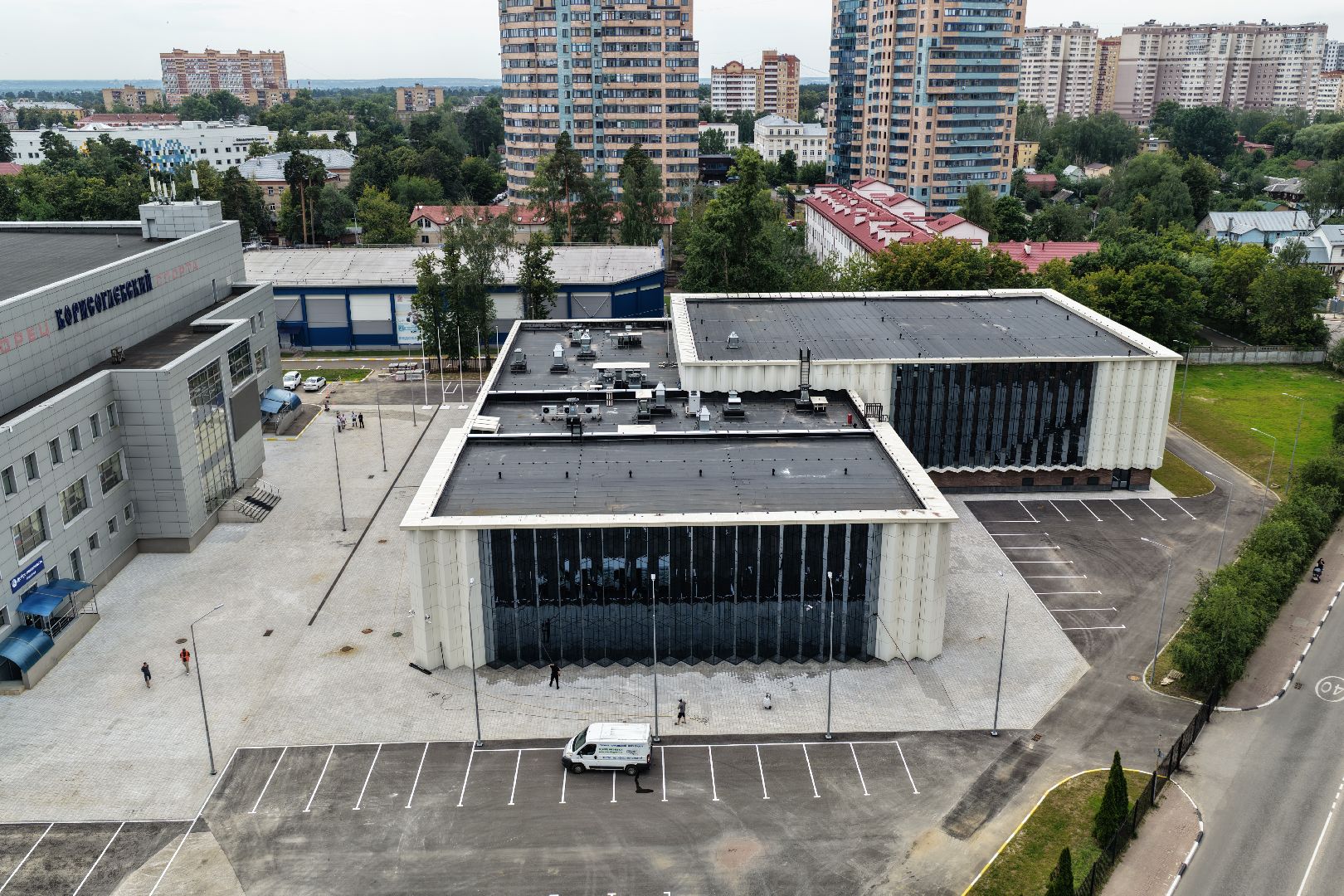 видео с коптера, новый фок в раменском, бадминтонный центр, бассейн в раменском,