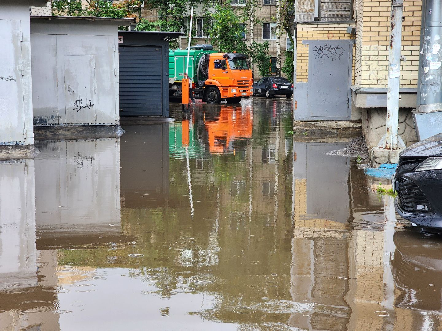 пушкино, откачка воды, работа, коммунальные службы