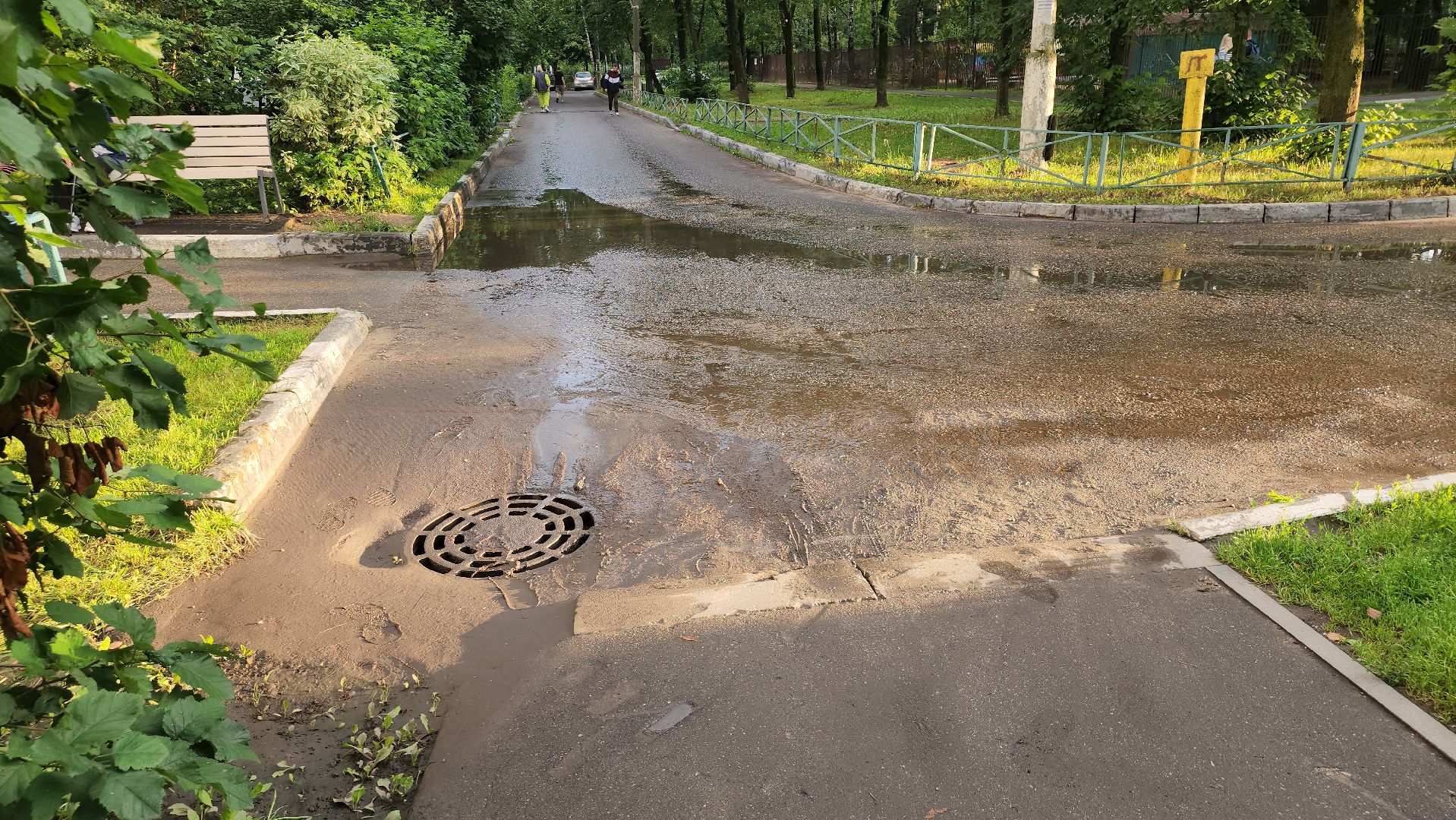 щёлково, подтопление, Устранение последствий ливня,