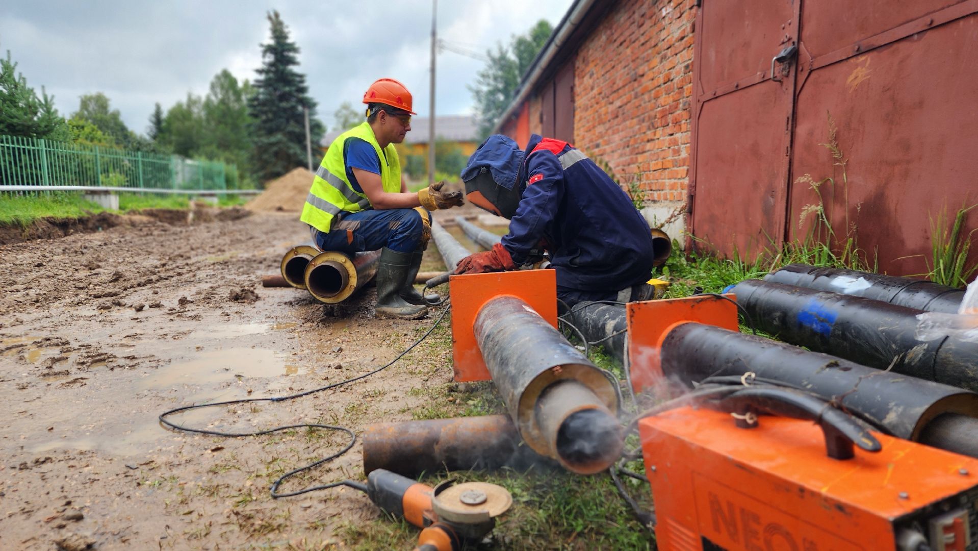 волоколамский муниципальный округ, сычево, ремонт теплосетей,