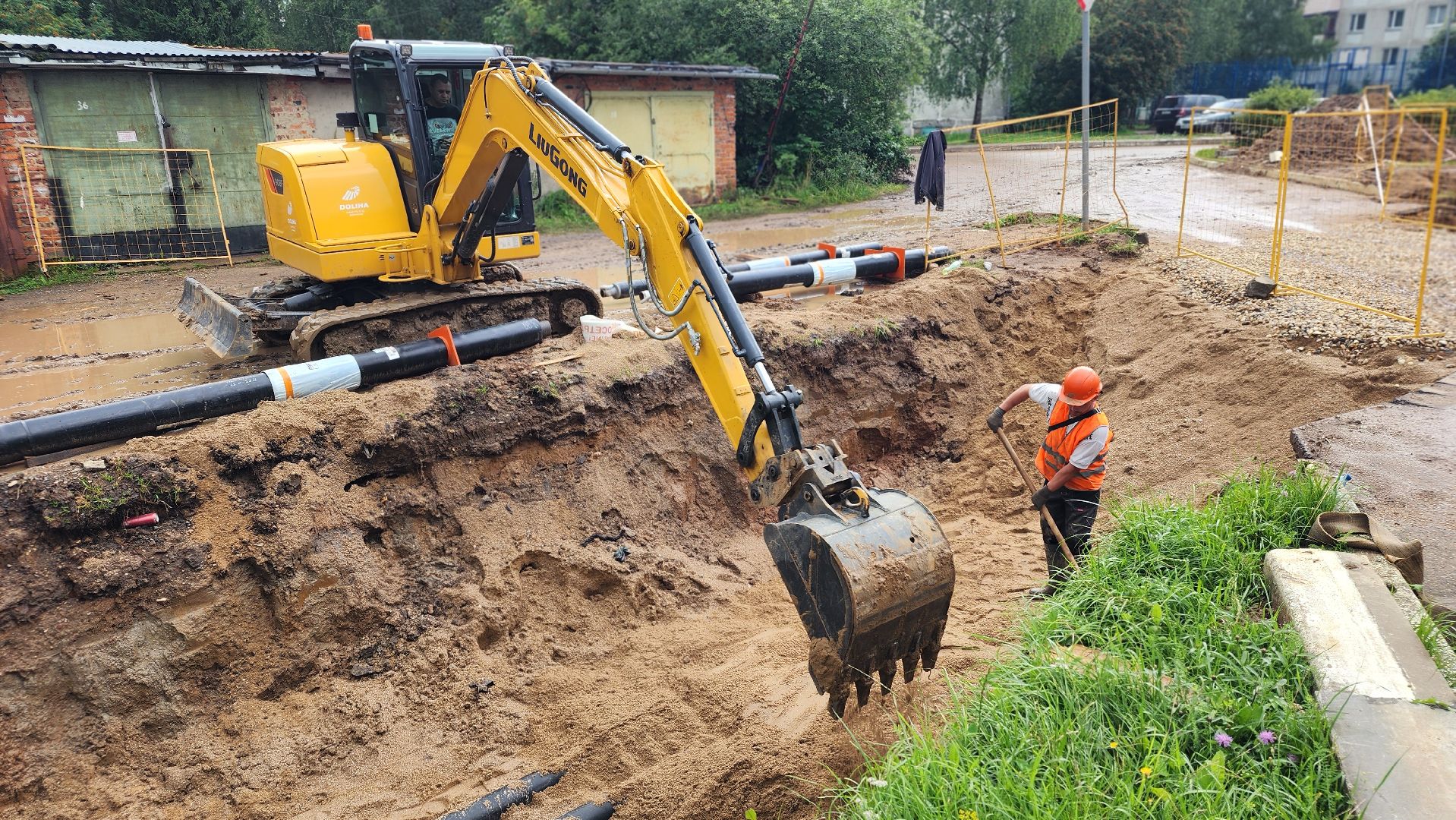 волоколамский муниципальный округ, сычево, ремонт теплосетей,