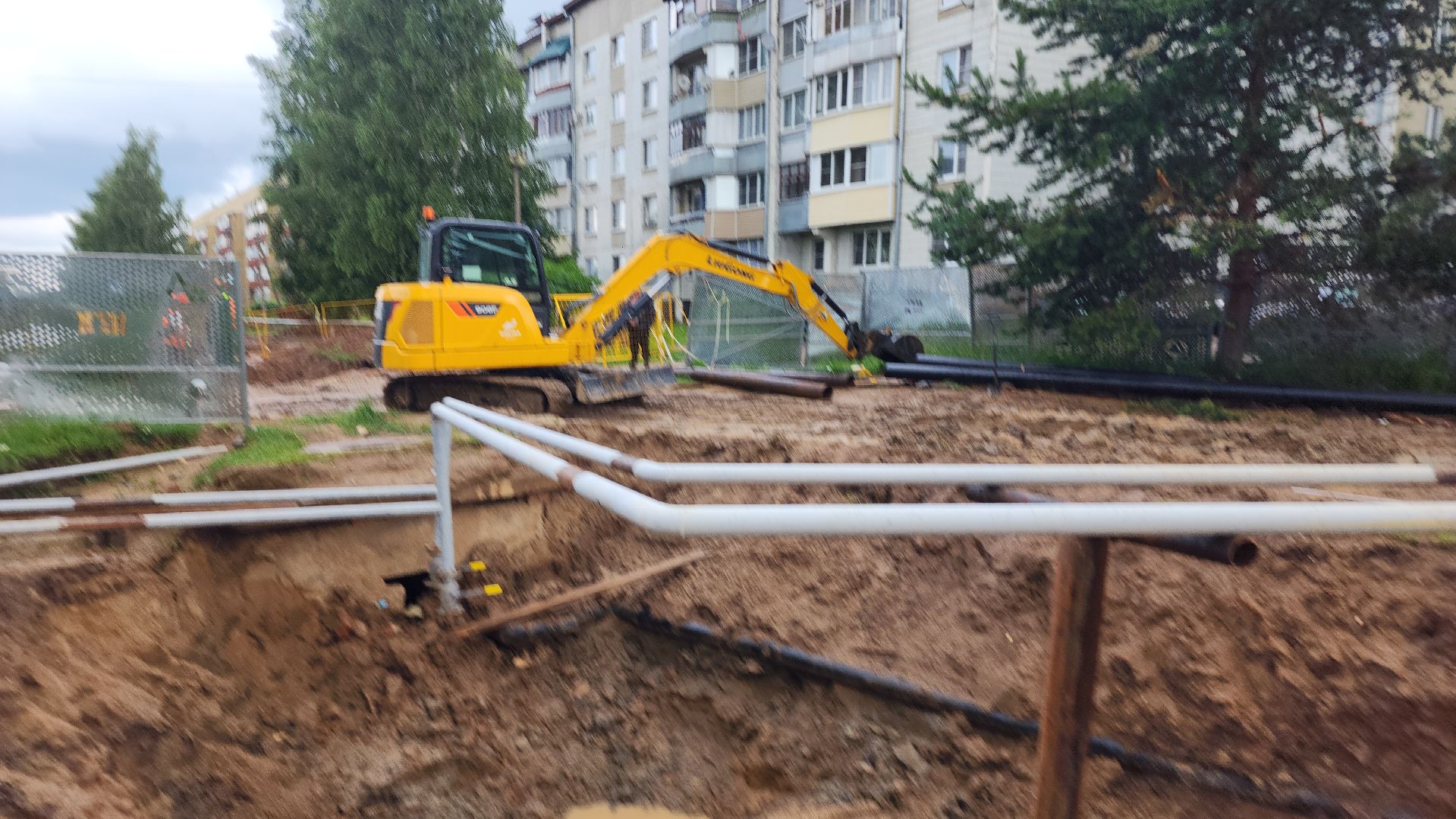 волоколамский муниципальный округ, сычево, ремонт теплосетей,