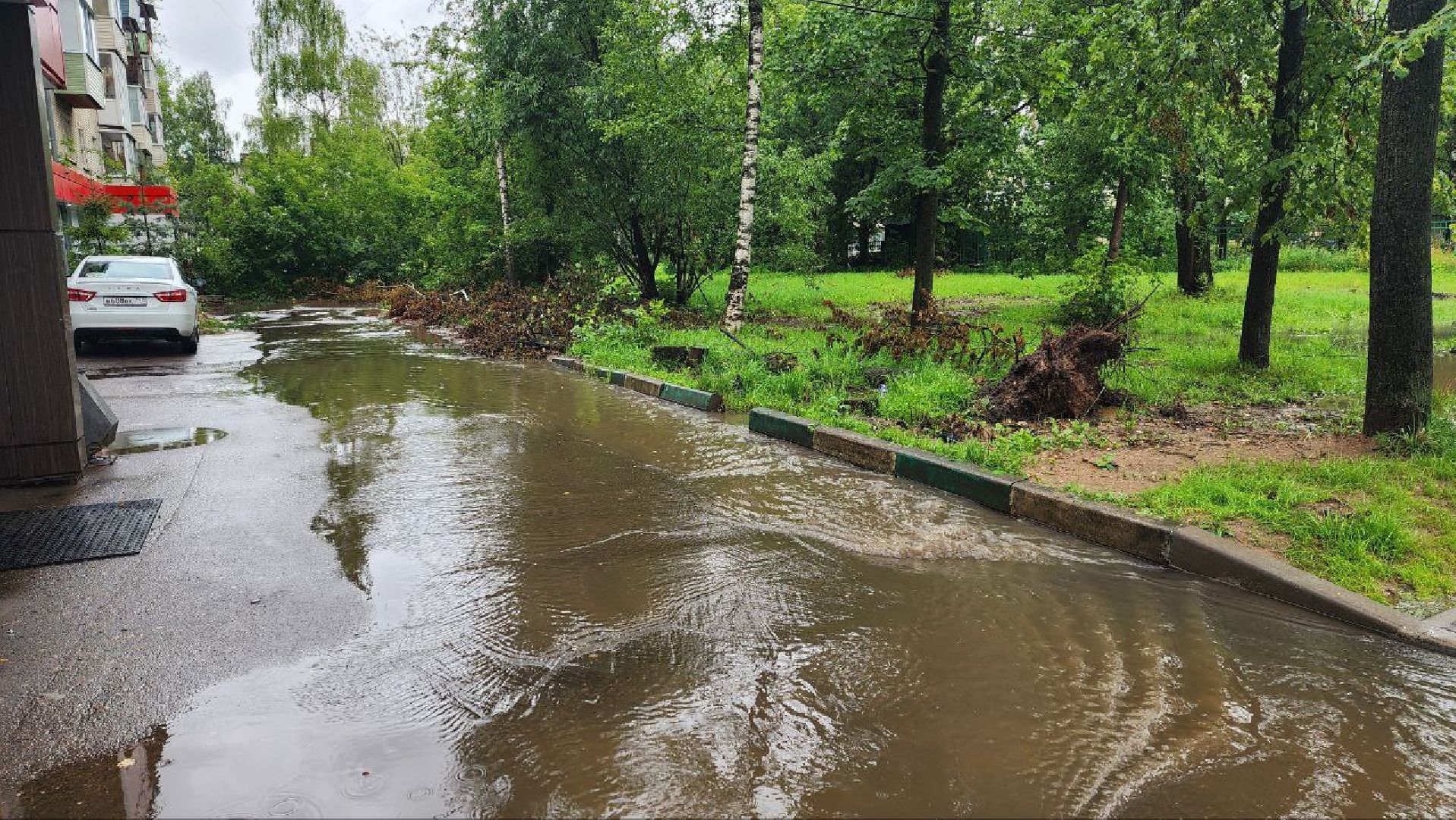 солнечногорск, улица баранова, ливень, жкх,