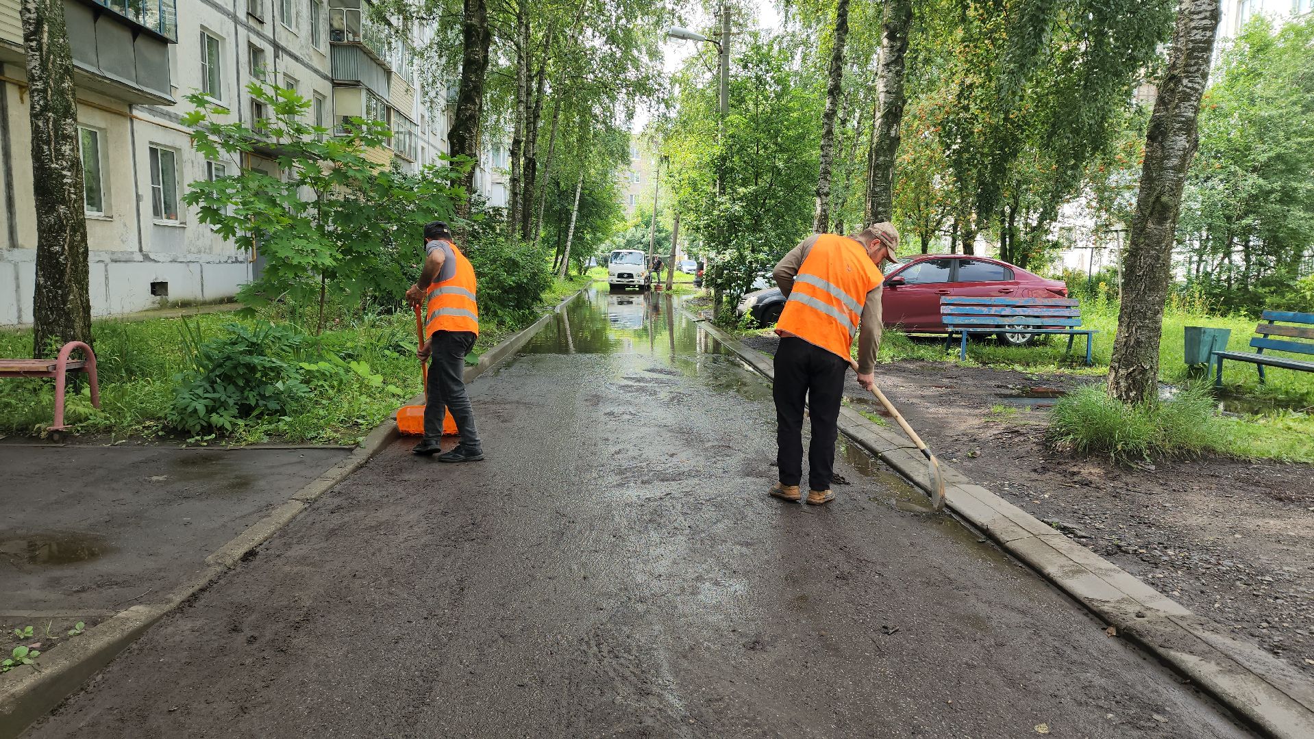 Устранение последний непогоды , Откачка воды, Лобня,