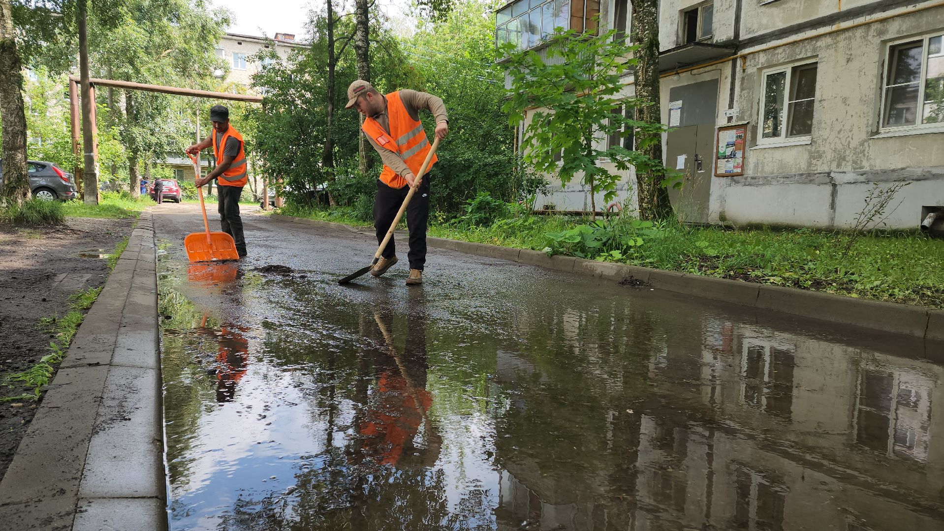 Устранение последний непогоды , Откачка воды, Лобня,