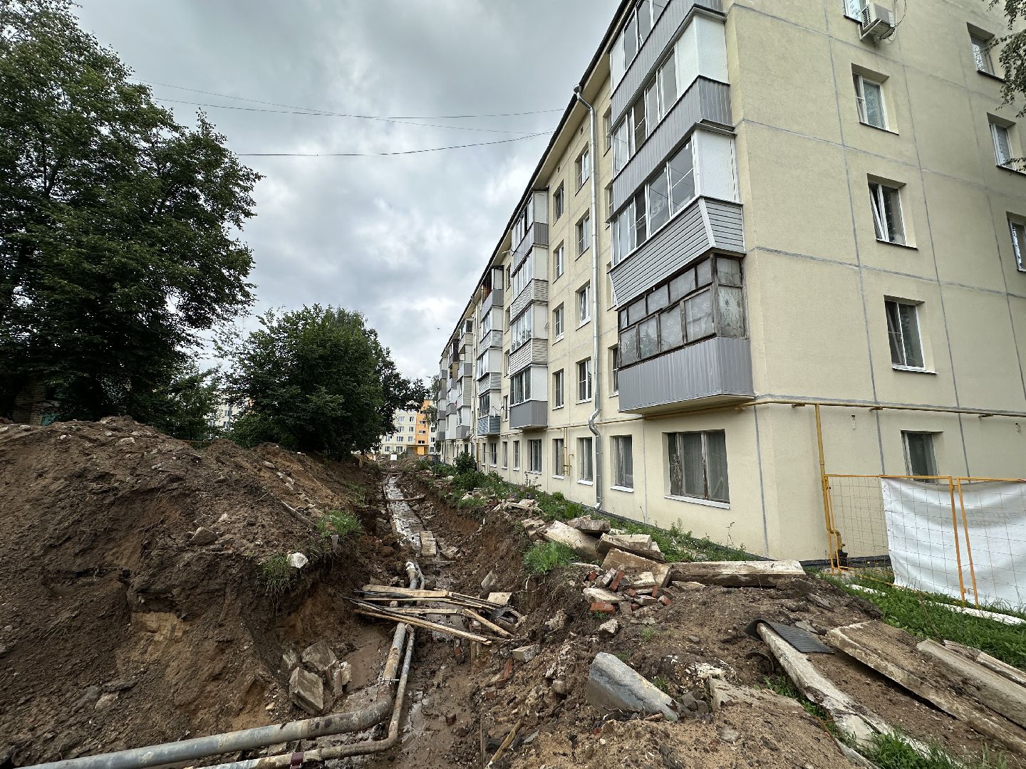 пушкинский городской округ, поселок зеленый городок, замена сетей, жкх,