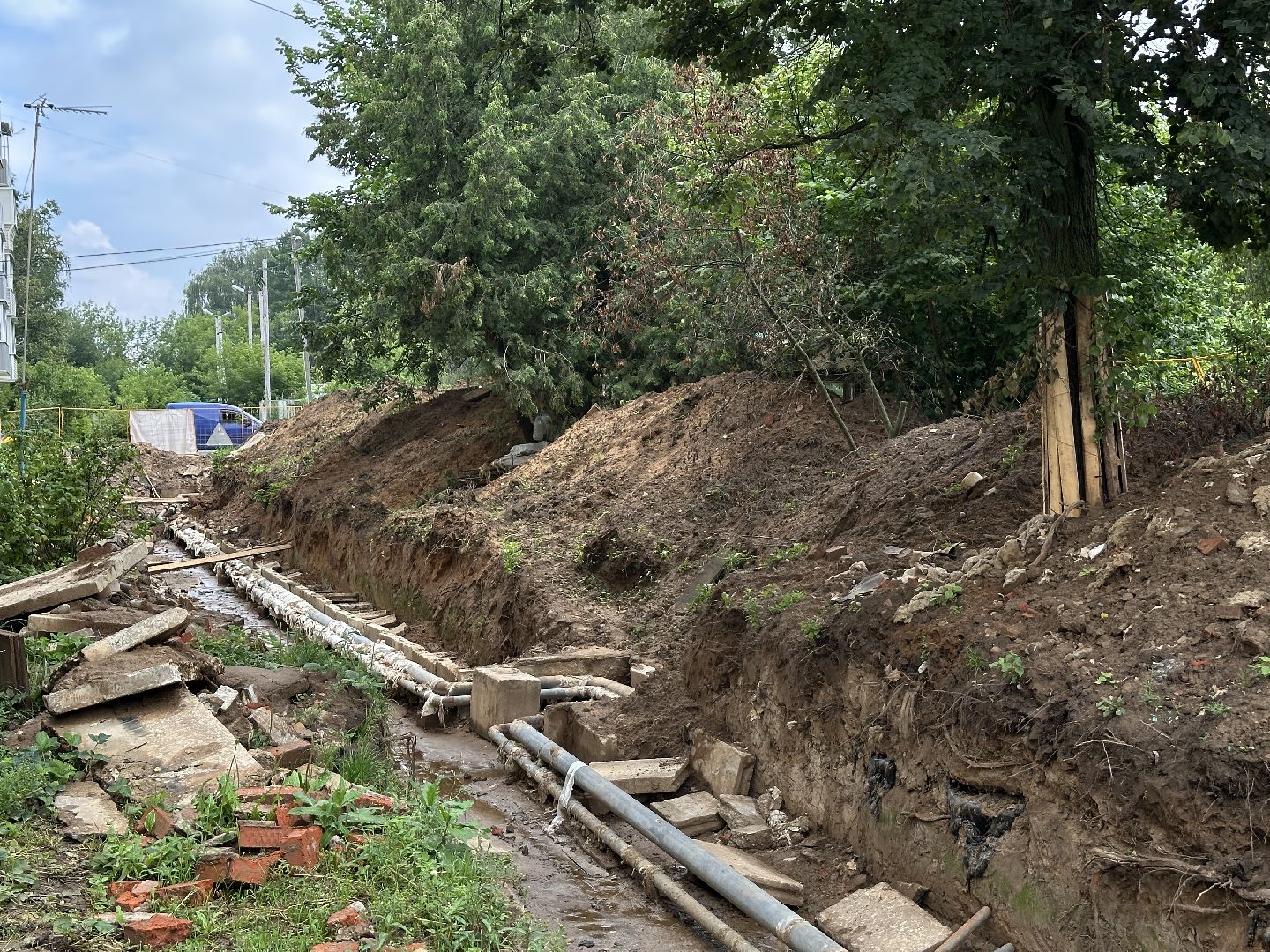пушкинский городской округ, поселок зеленый городок, замена сетей, жкх,