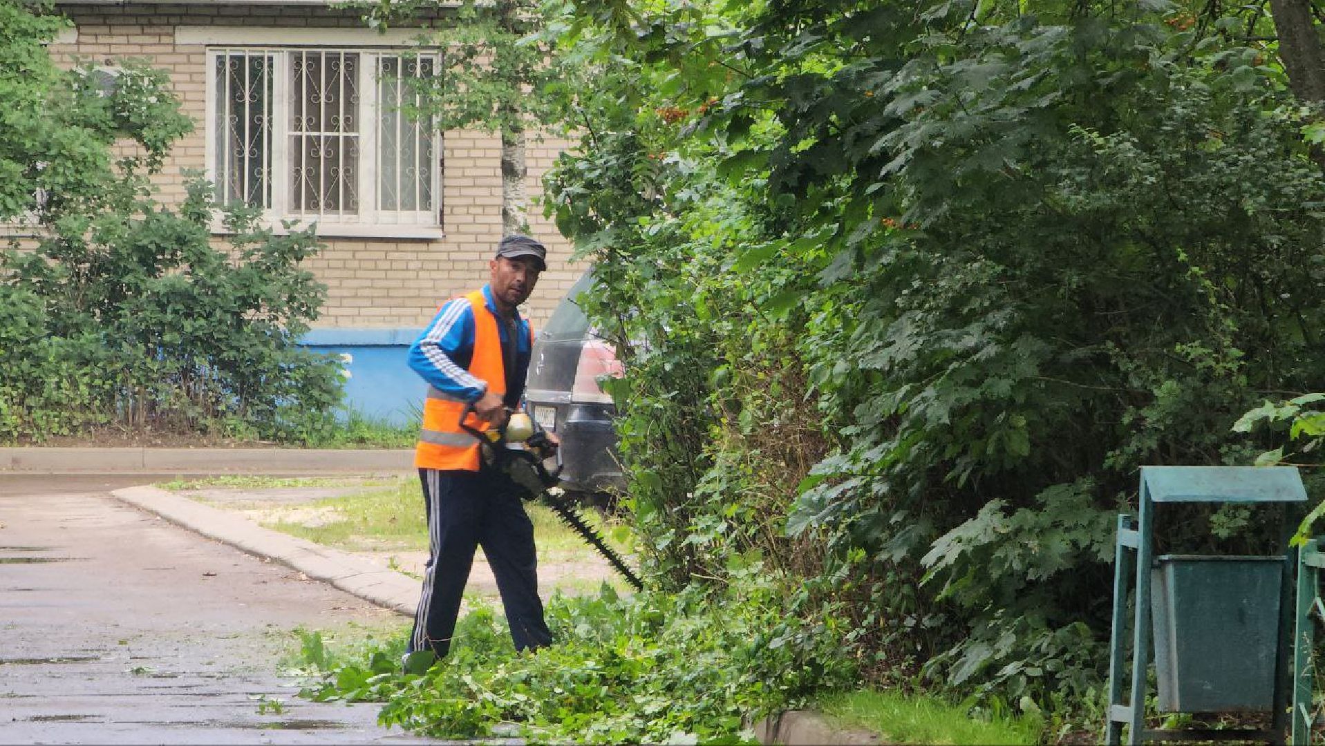 Покос травы , Благоустройство дворов , Лобня ,