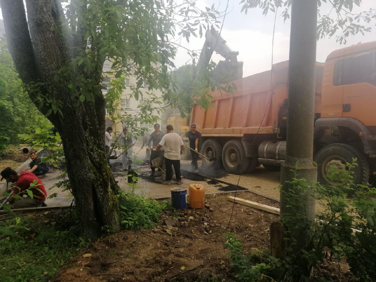 благоустройство, городской округ восход, парковка автомобилей, асфальт, парковочный карман,