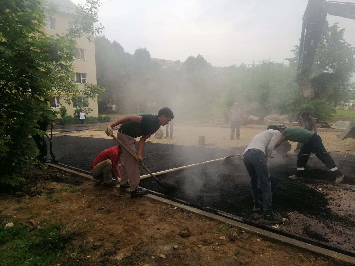 благоустройство, городской округ восход, парковка автомобилей, асфальт, парковочный карман,
