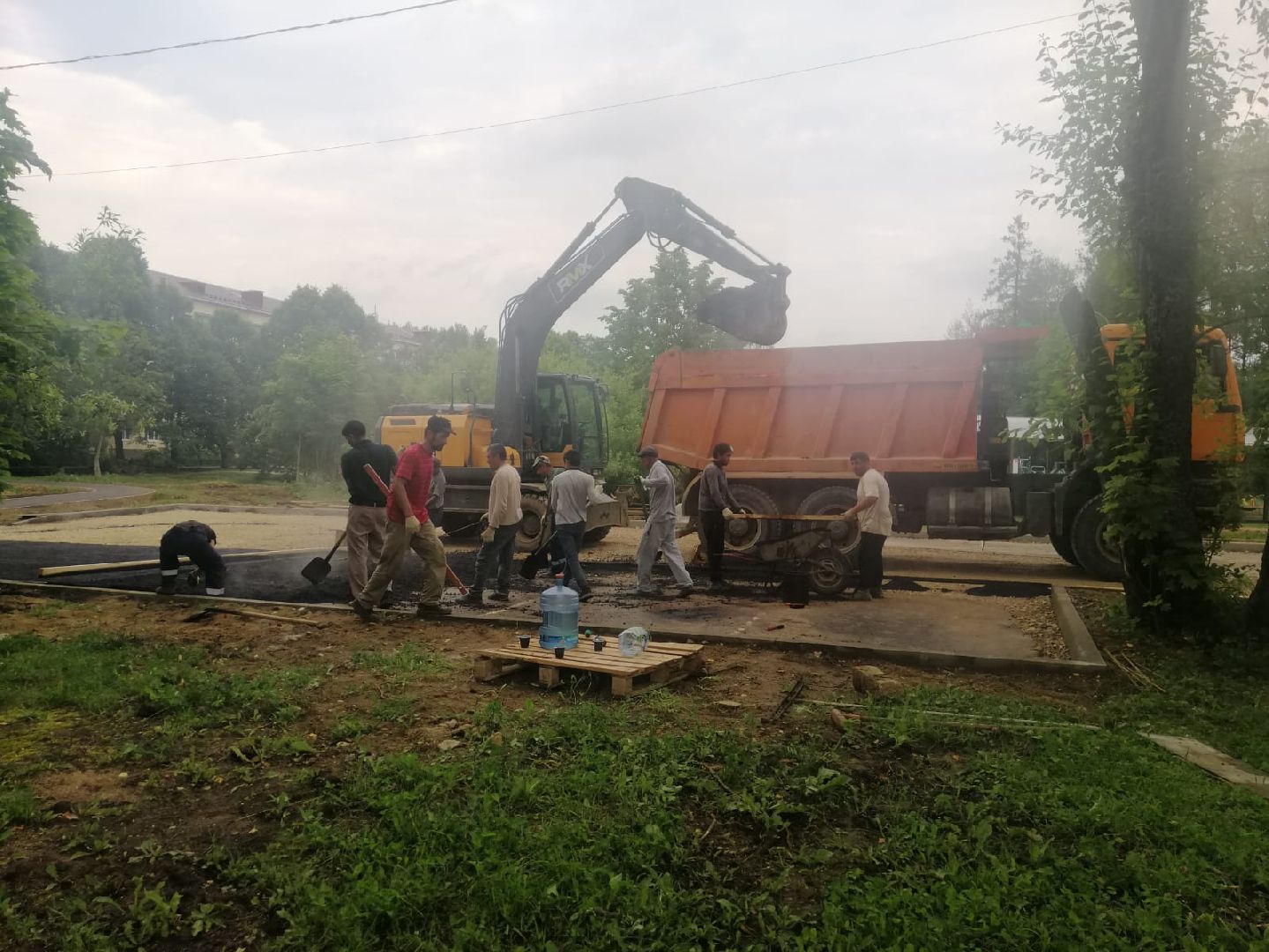 благоустройство, городской округ восход, парковка автомобилей, асфальт, парковочный карман,