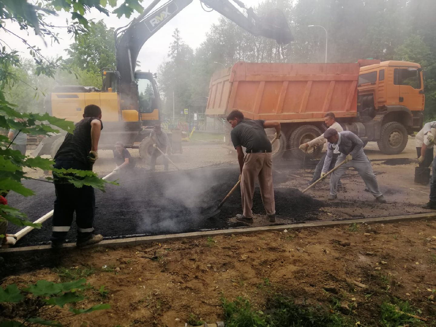 благоустройство, городской округ восход, парковка автомобилей, асфальт, парковочный карман,