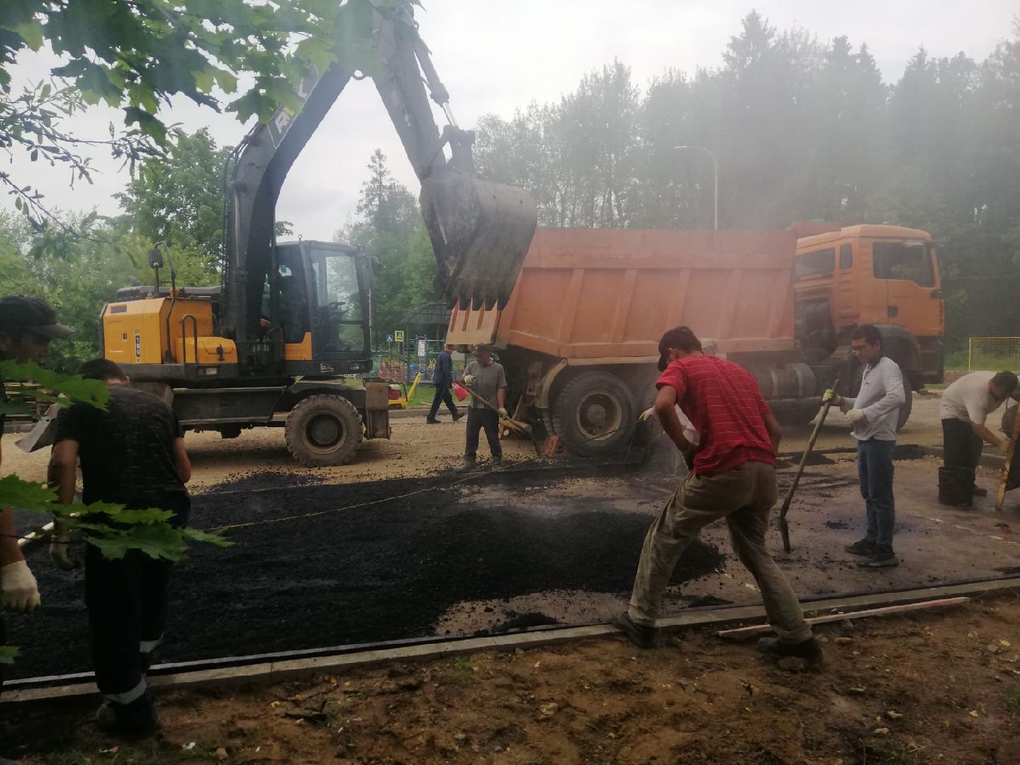 благоустройство, городской округ восход, парковка автомобилей, асфальт, парковочный карман,
