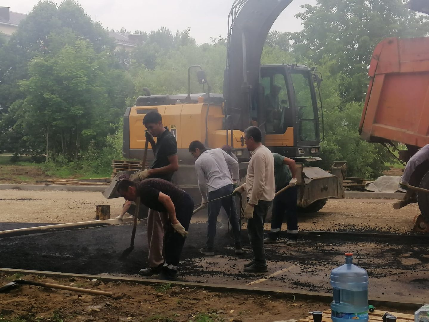 благоустройство, городской округ восход, парковка автомобилей, асфальт, парковочный карман,