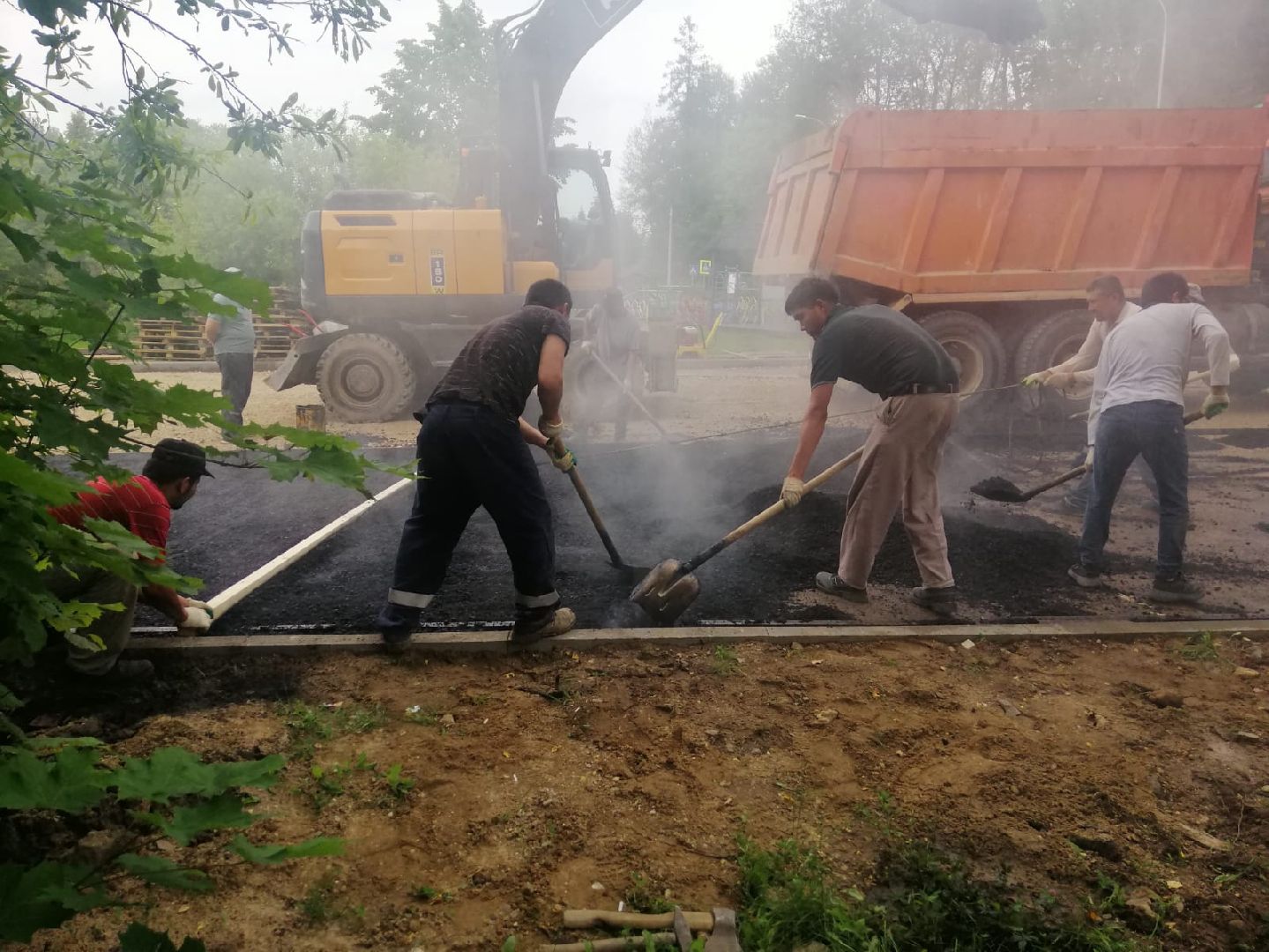благоустройство, городской округ восход, парковка автомобилей, асфальт, парковочный карман,