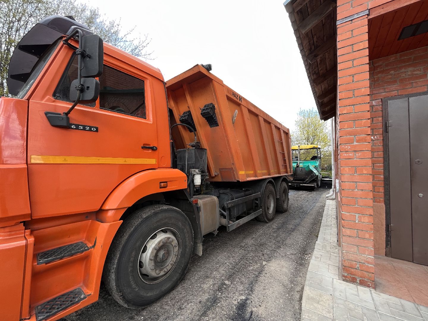 Шаховская, дороги, укладка асфальта