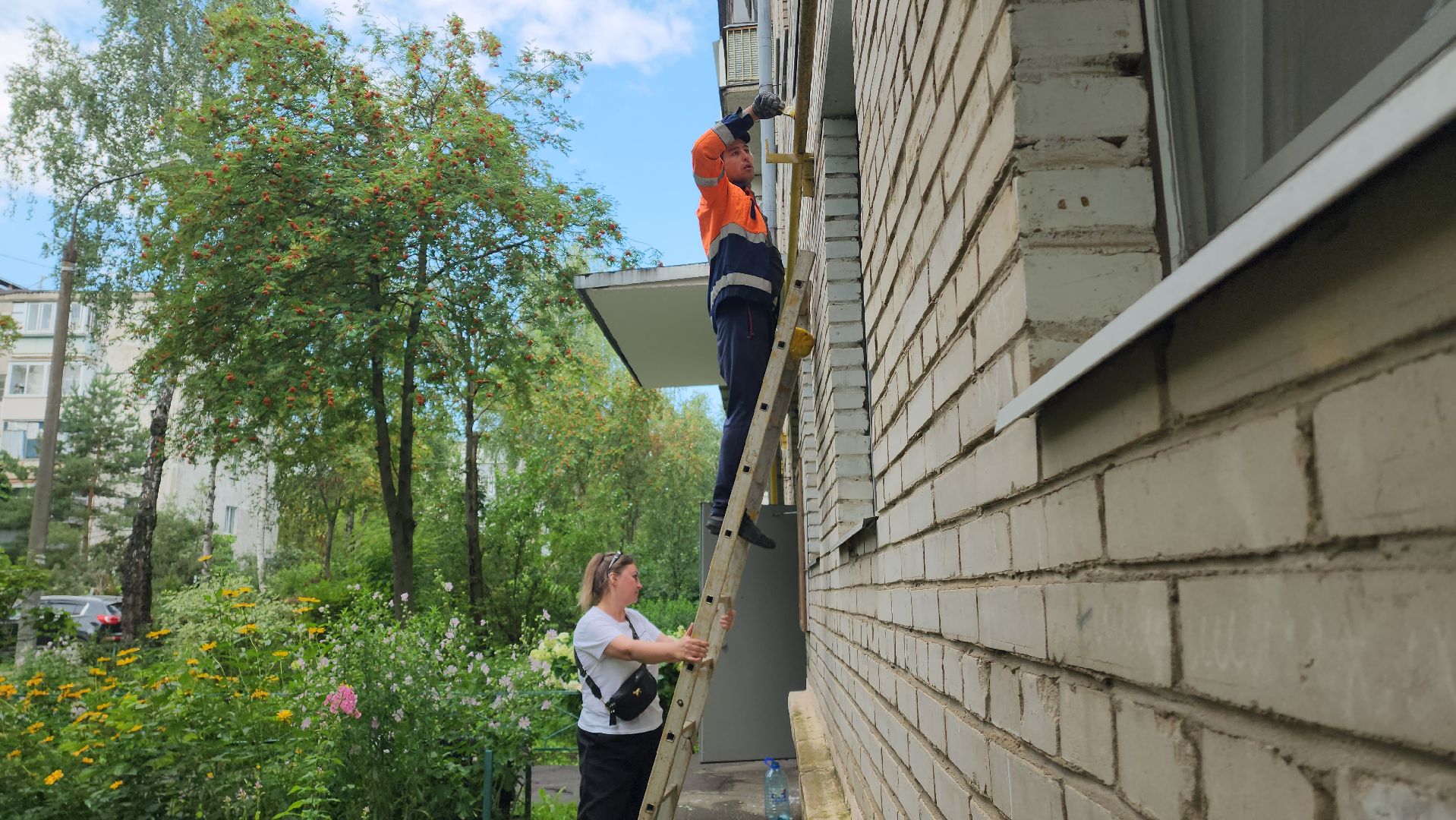 покраска газовых труб, Лобня,