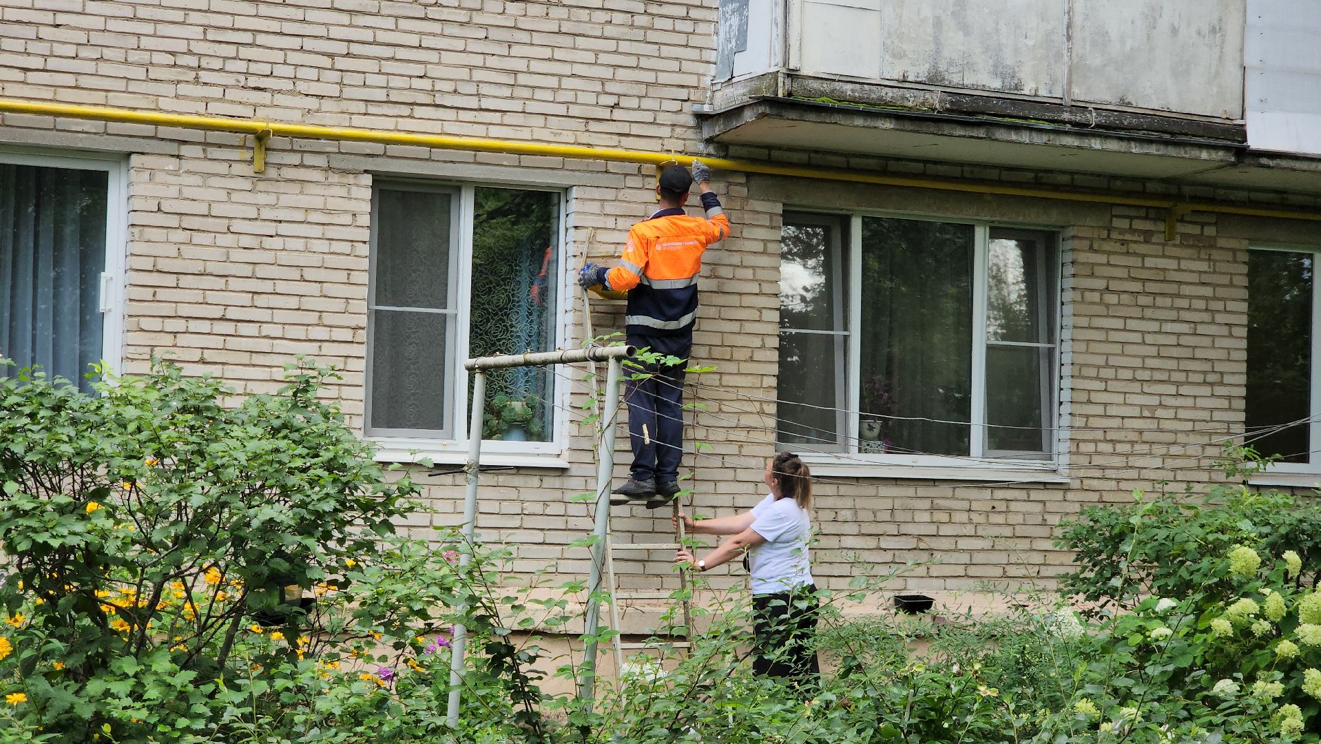 покраска газовых труб, Лобня,