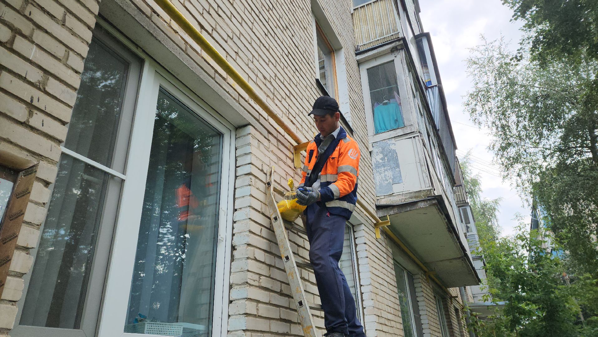 покраска газовых труб, Лобня,