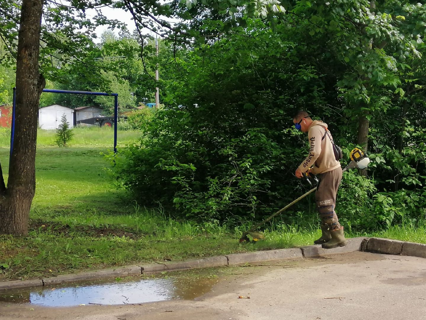 благоустройство, городской округ восход, покос травы, газон,
