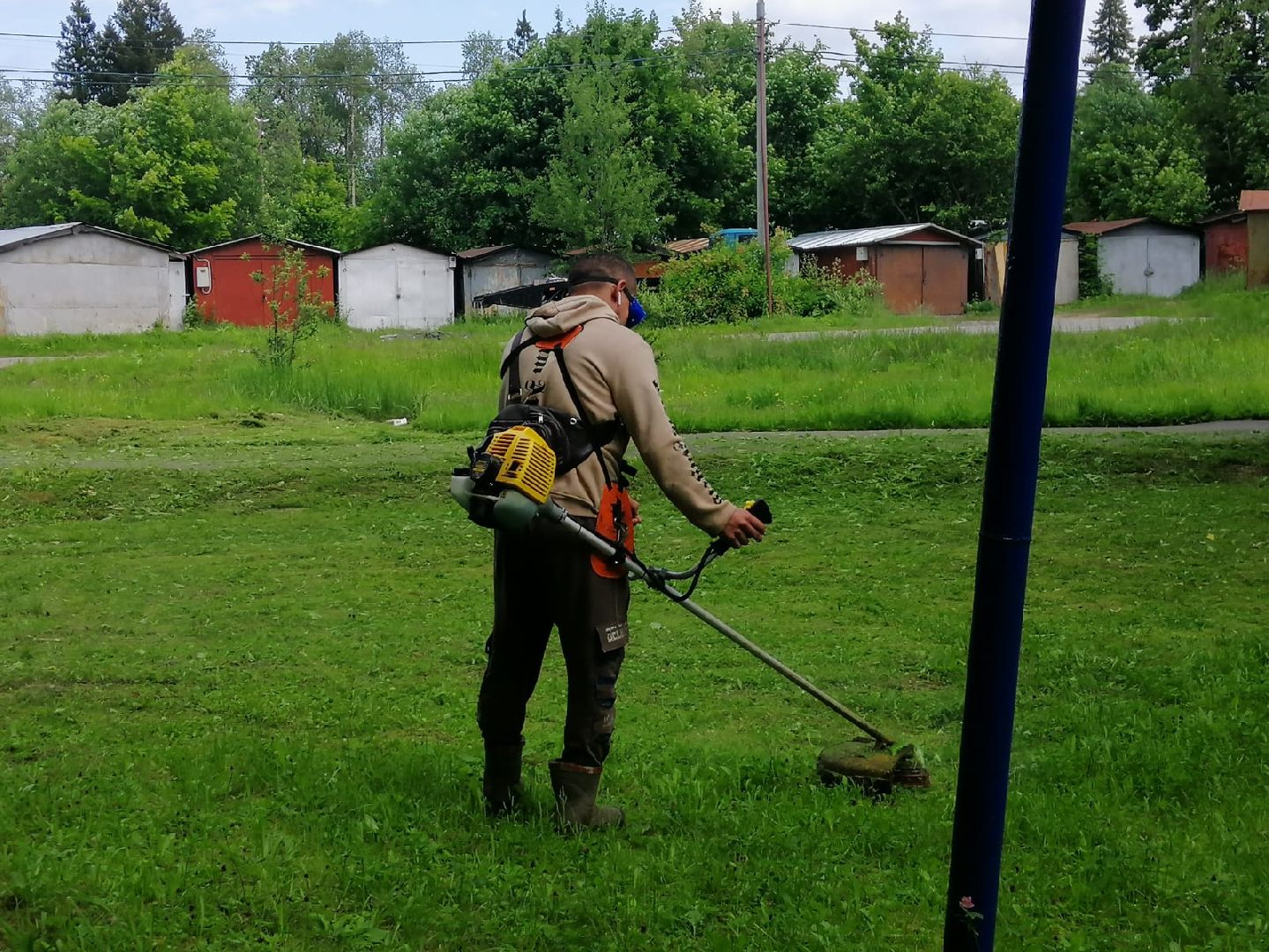 благоустройство, городской округ восход, покос травы, газон,