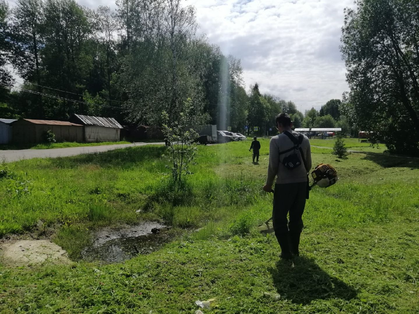 благоустройство, городской округ восход, покос травы, газон,