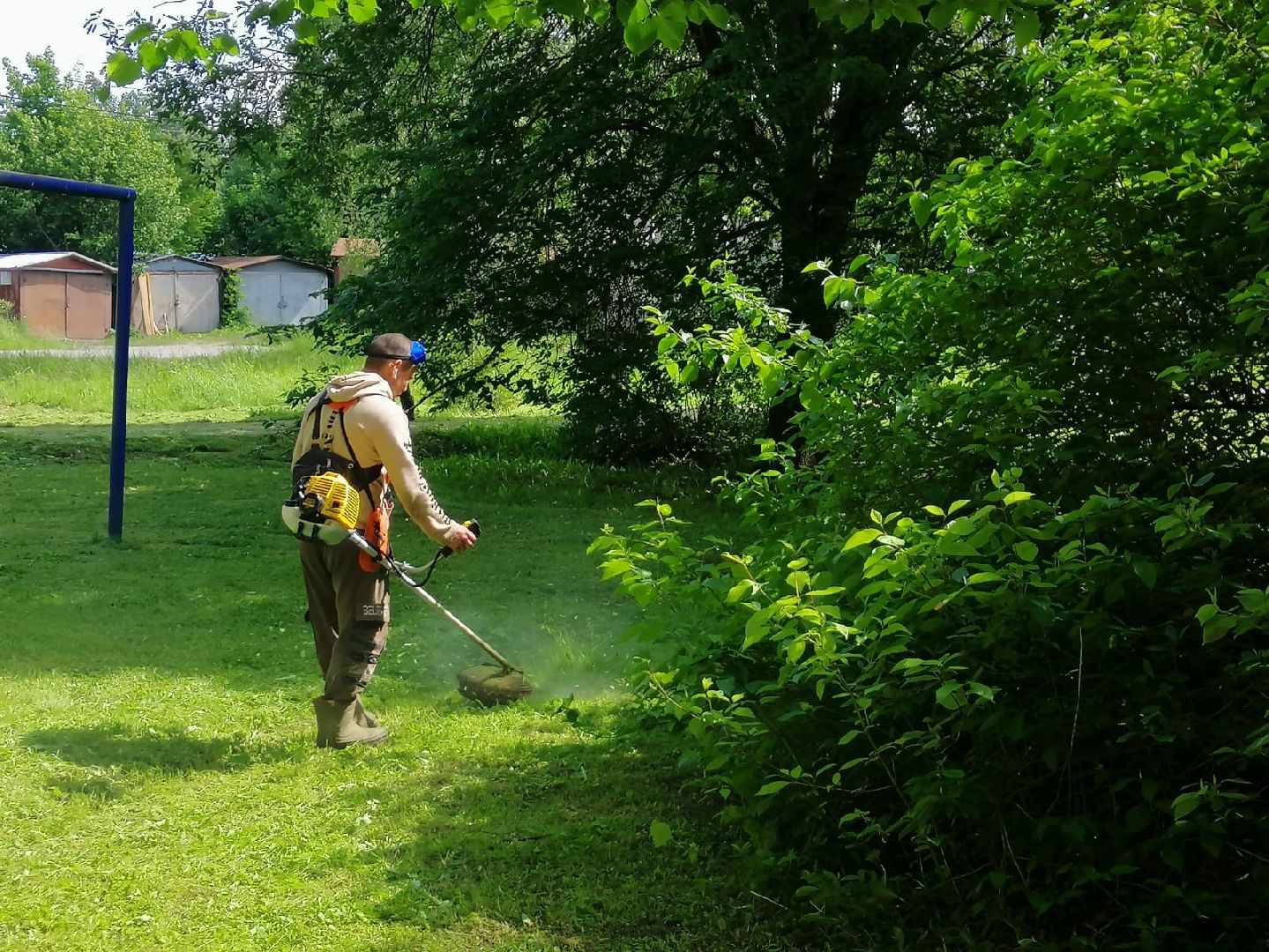благоустройство, городской округ восход, покос травы, газон,