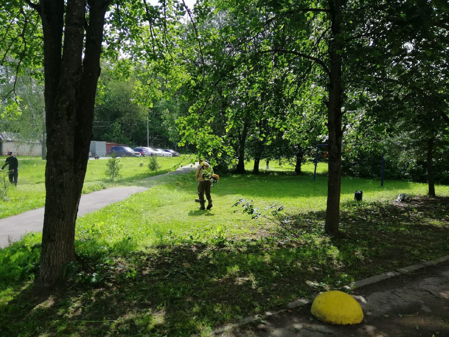 благоустройство, городской округ восход, покос травы, газон,