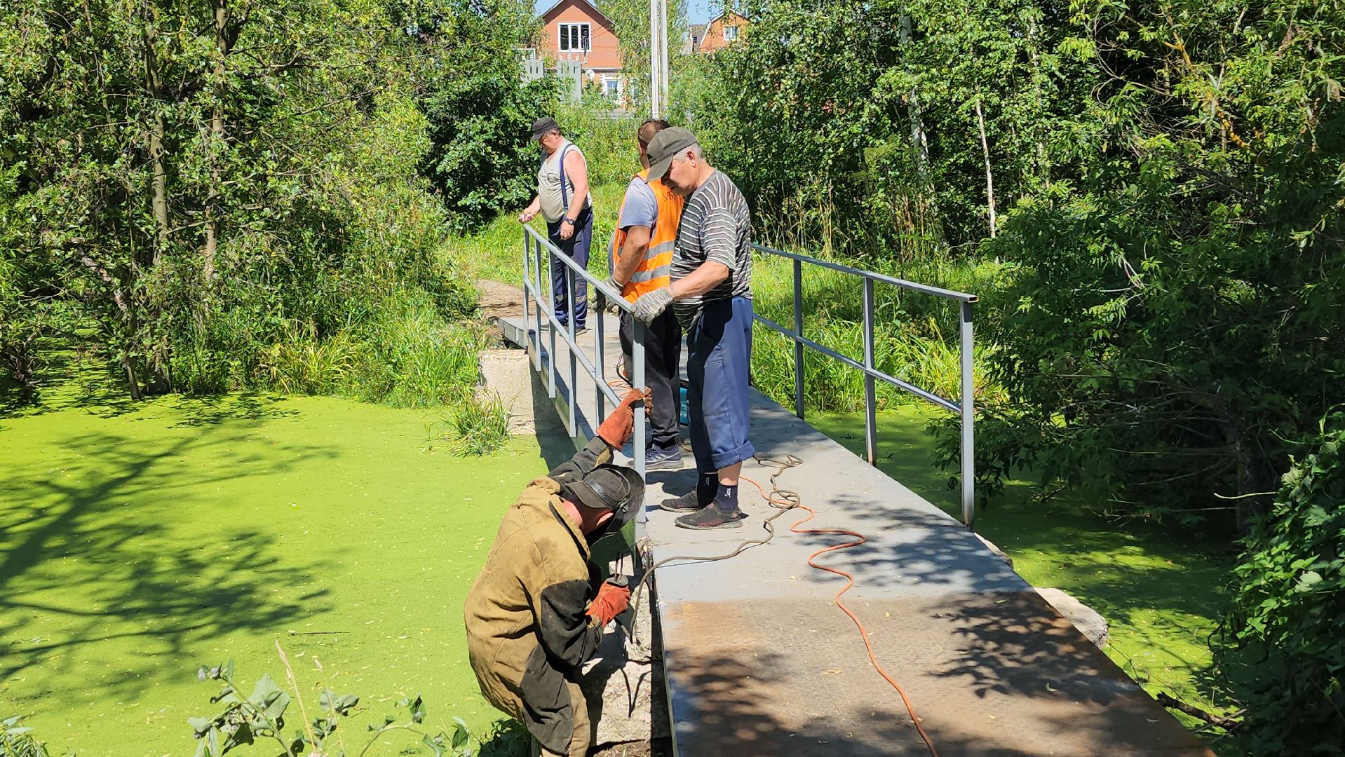 луховицы, пешеходный мост, благоустройство,