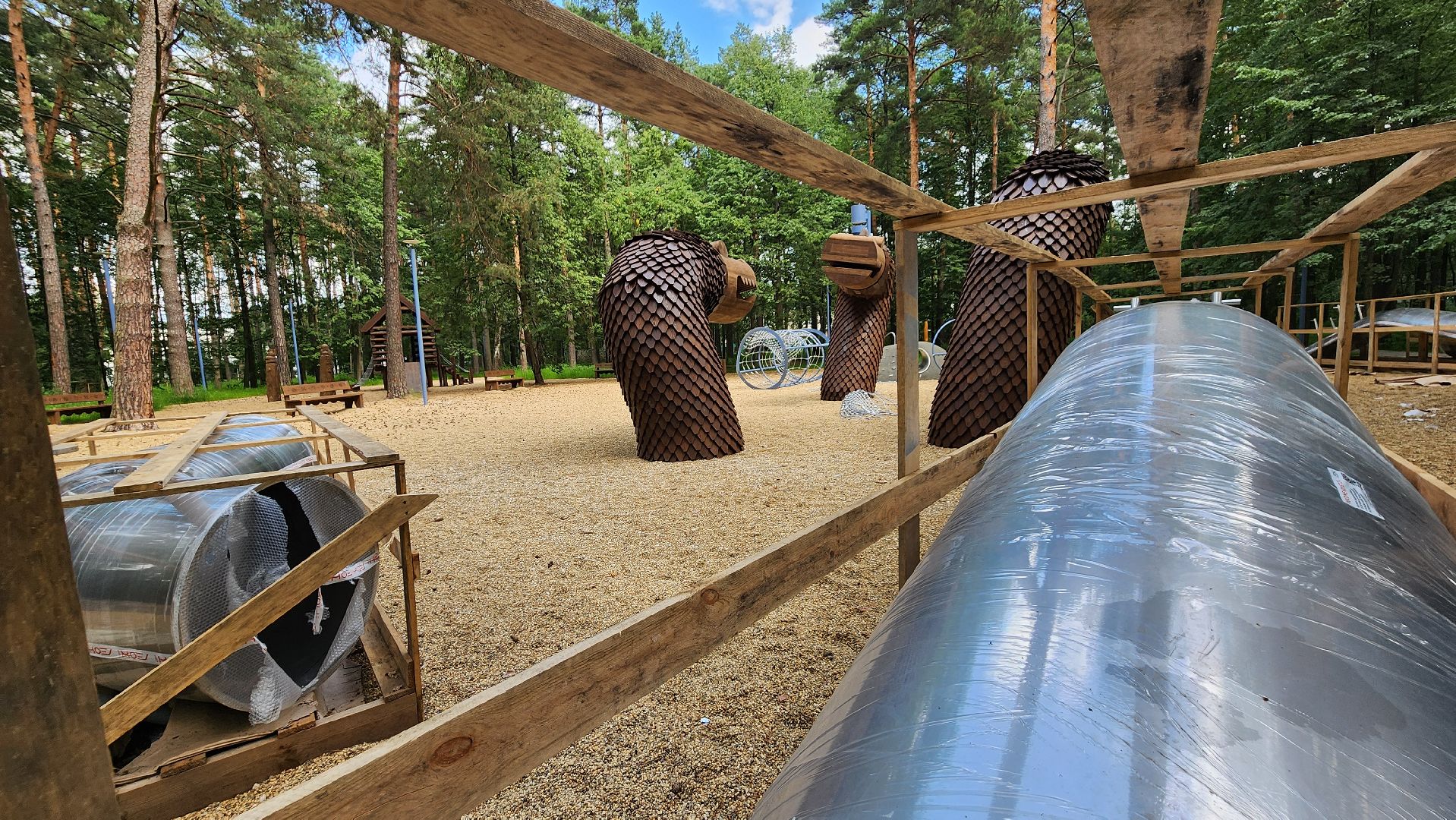 протвино, парк сказка, установка змея горыныча,