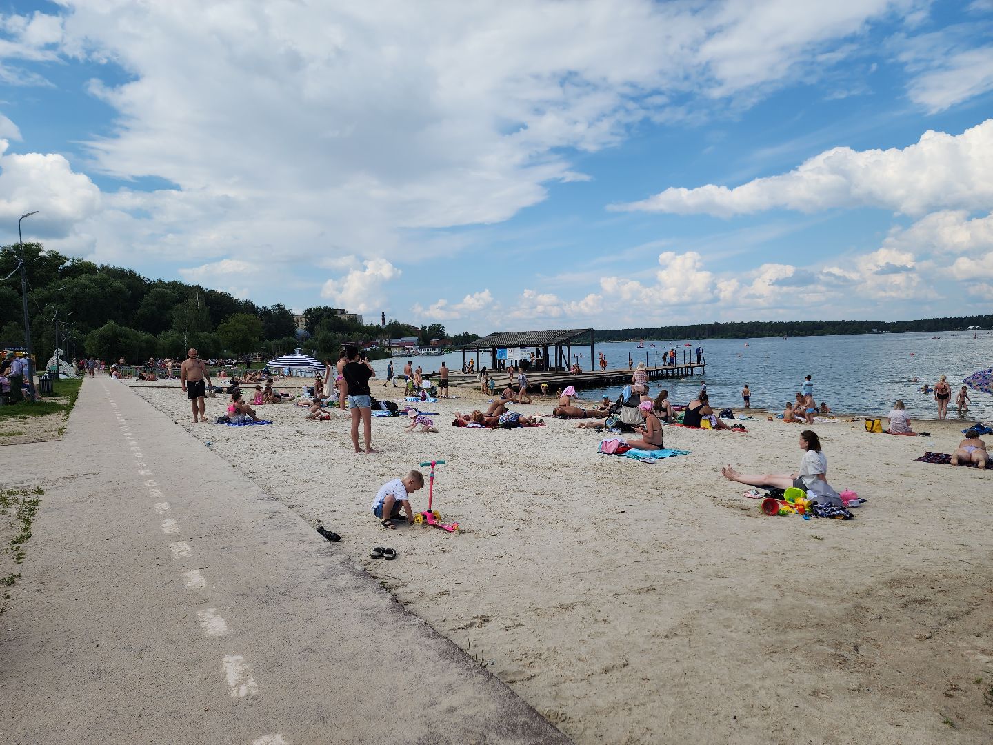 солнечногорск, лето , сенеж , озеро, жители ,